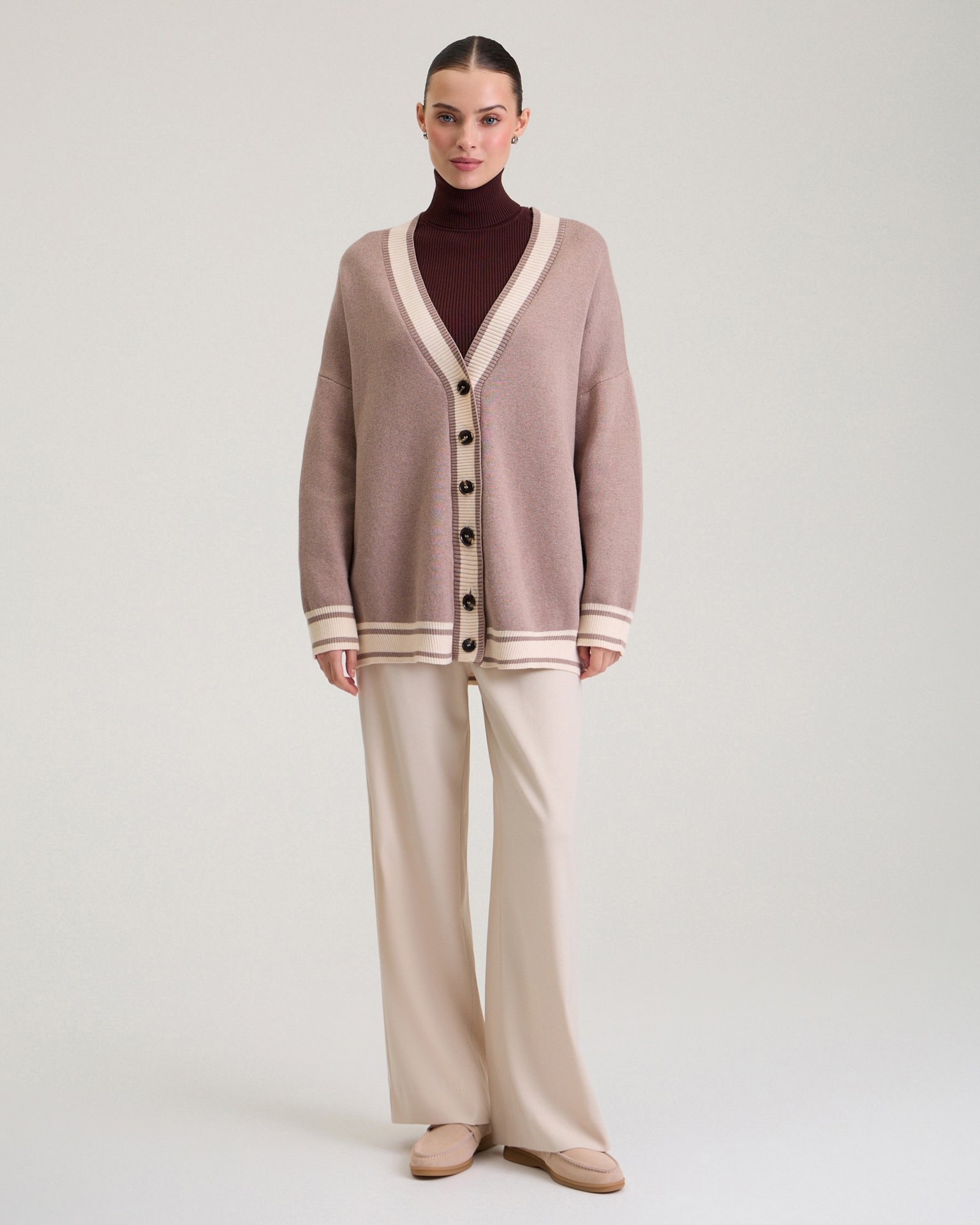 Cotton cardigan, Brown — photo 5