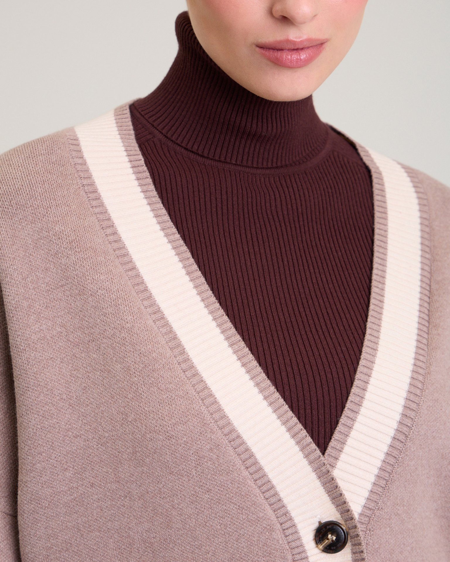 Cotton cardigan, Brown — photo 9