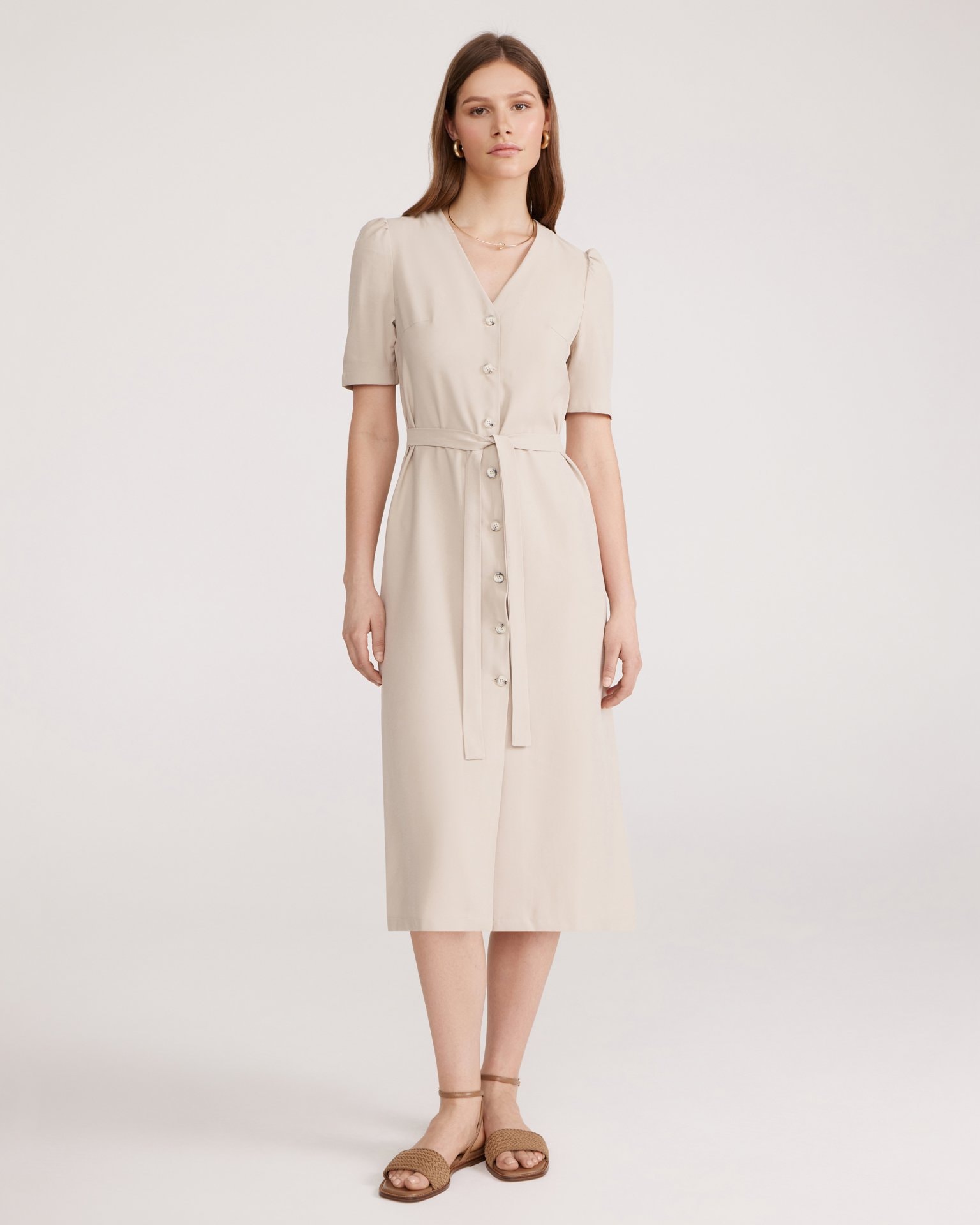 Cream-coloured dress, Beige — photo 2
