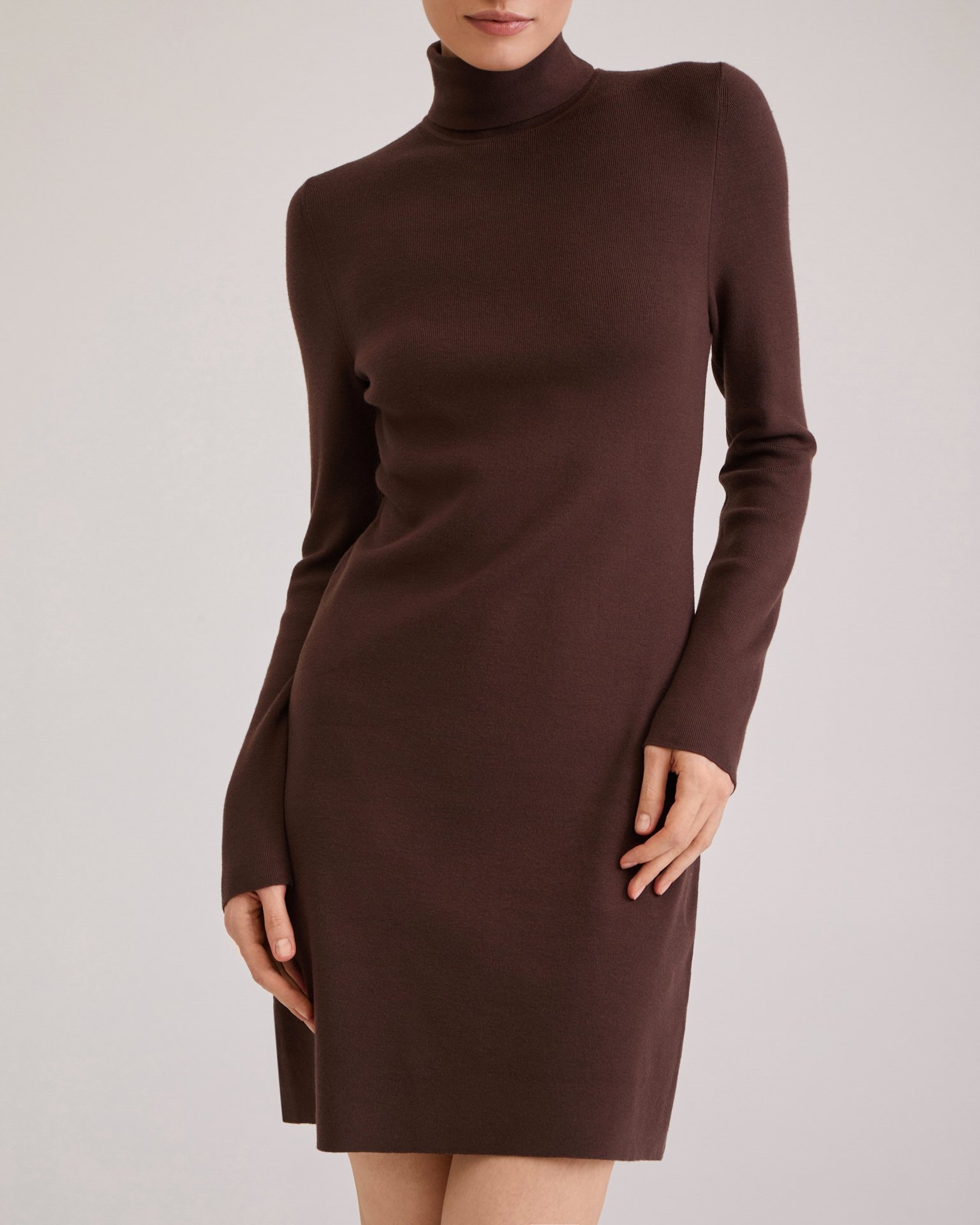 Essential Knit Dress, Brown