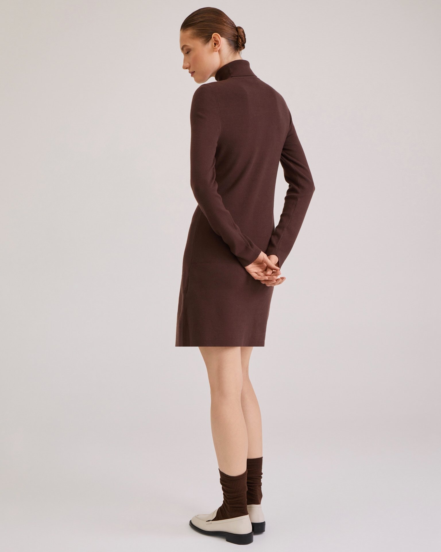 Essential Knit Dress, Brown — photo 4