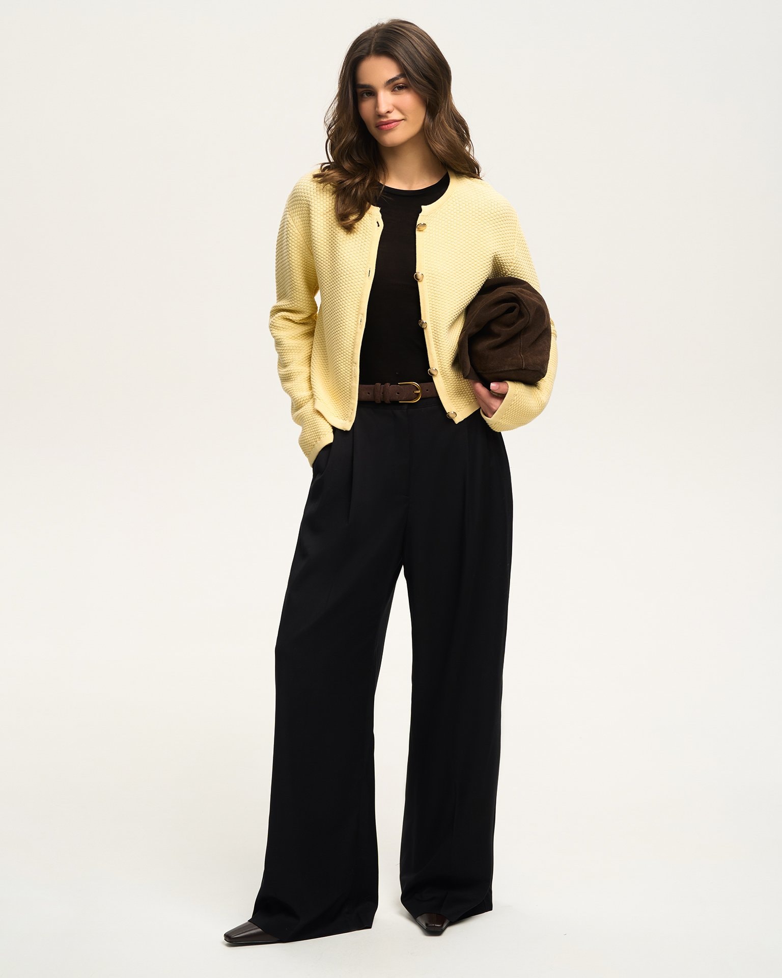 'Butter' coloured cardigan, Yellow