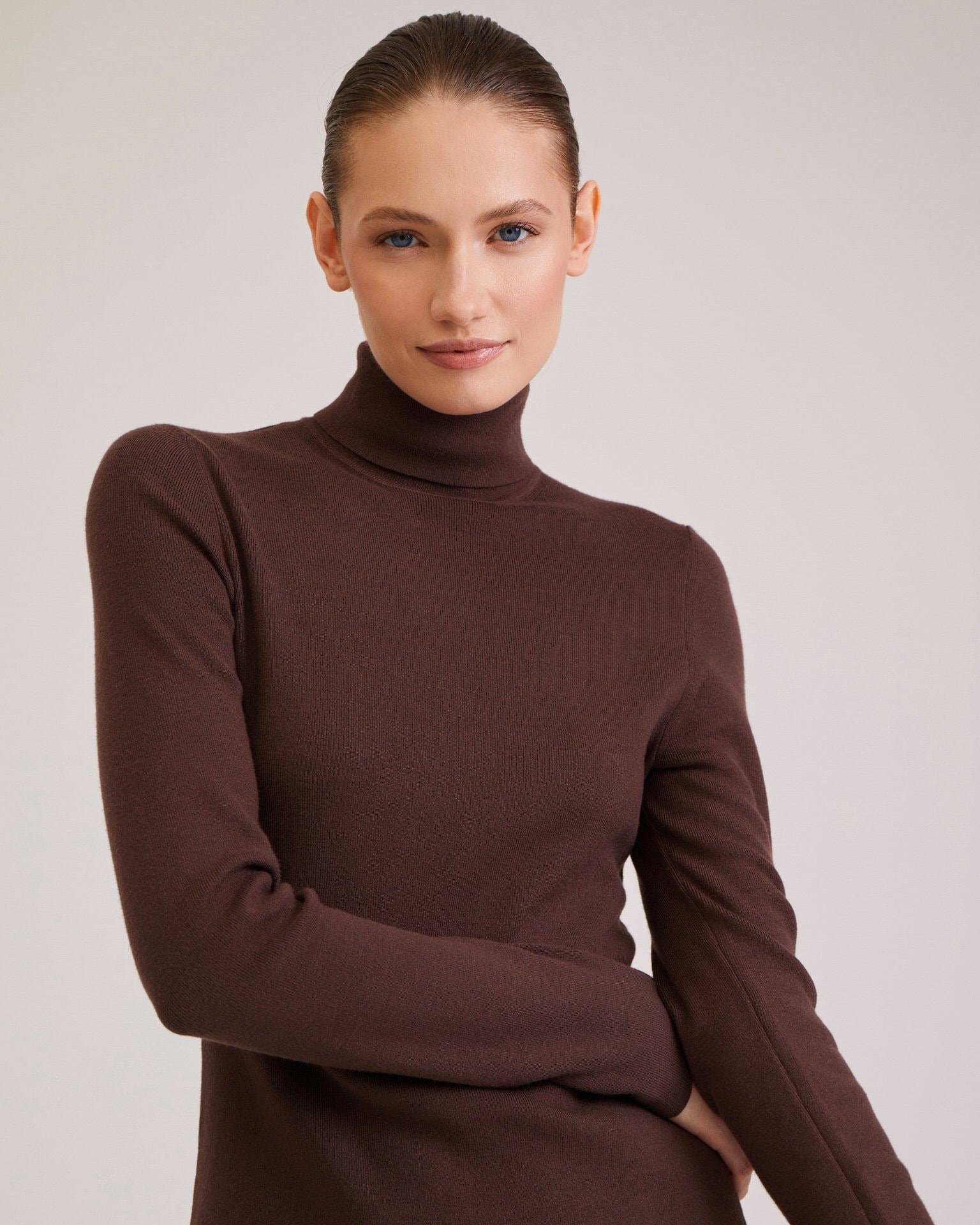 Essential Knit Dress, Brown — photo 7