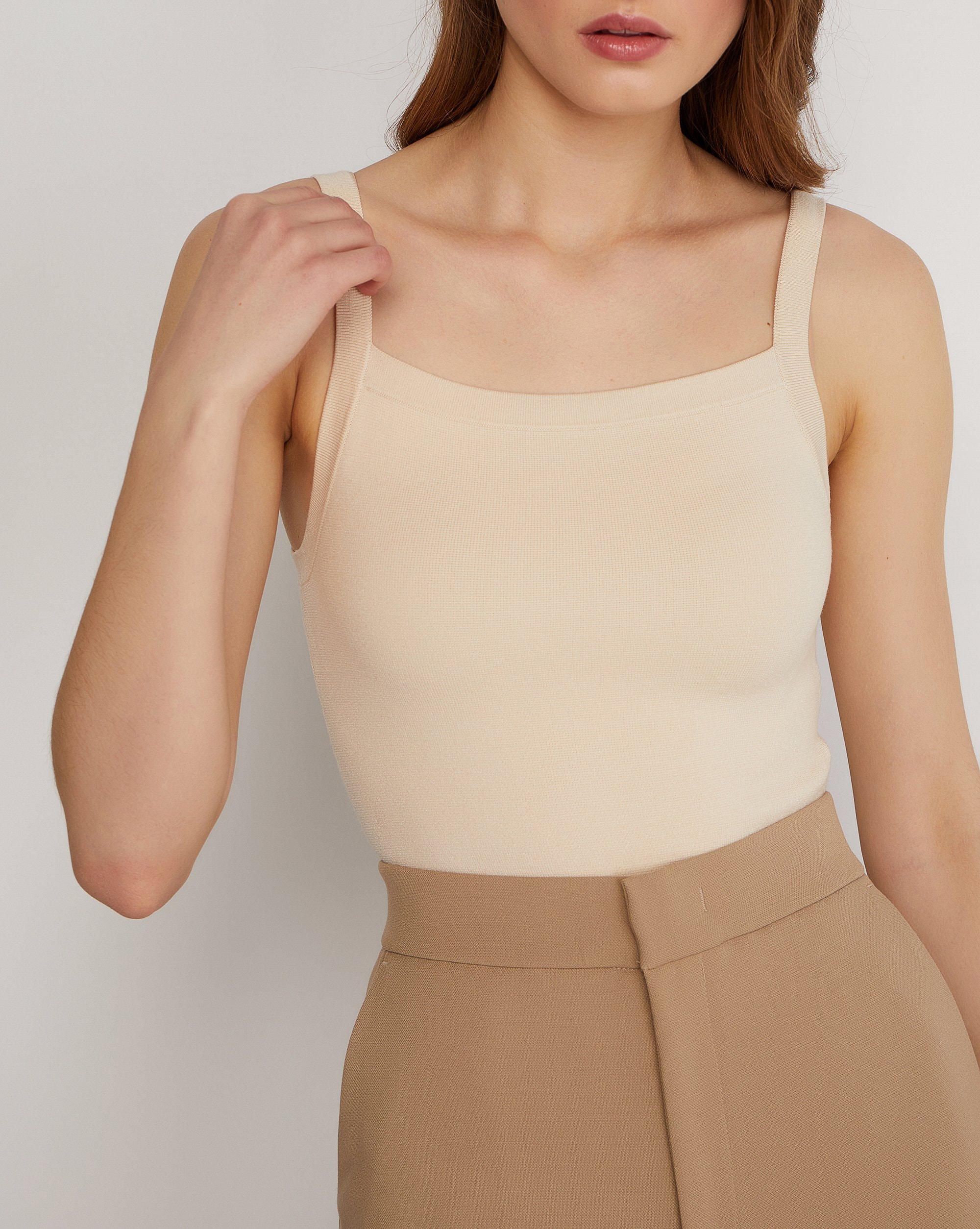Beige halter-neck bodysuit, Beige — photo 2