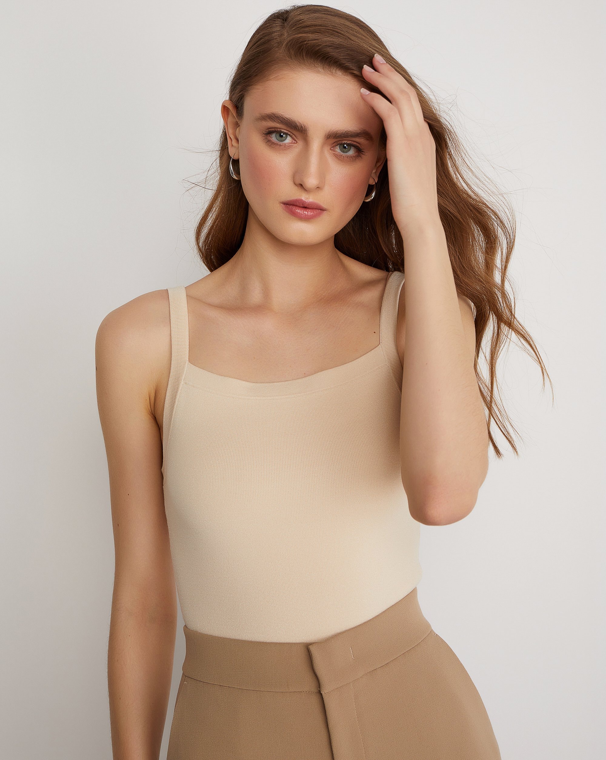 Beige halter-neck bodysuit, Beige — photo 6