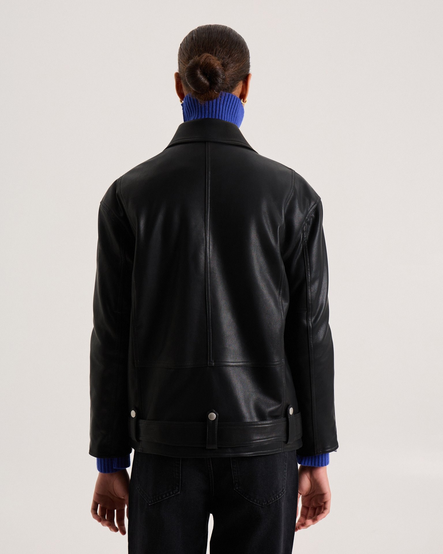 Insulated biker jacket, Black — photo 4