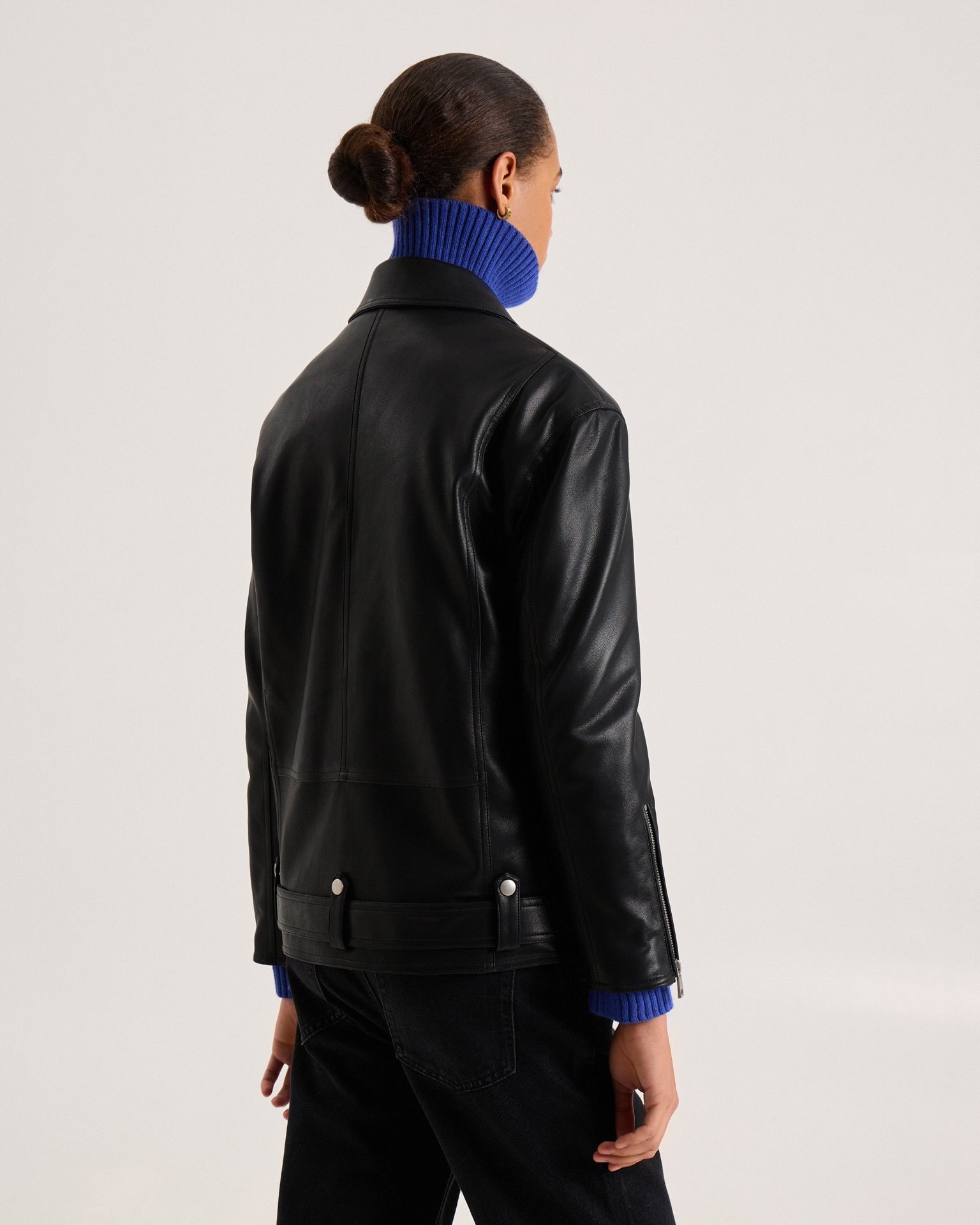 Insulated biker jacket, Black — photo 9