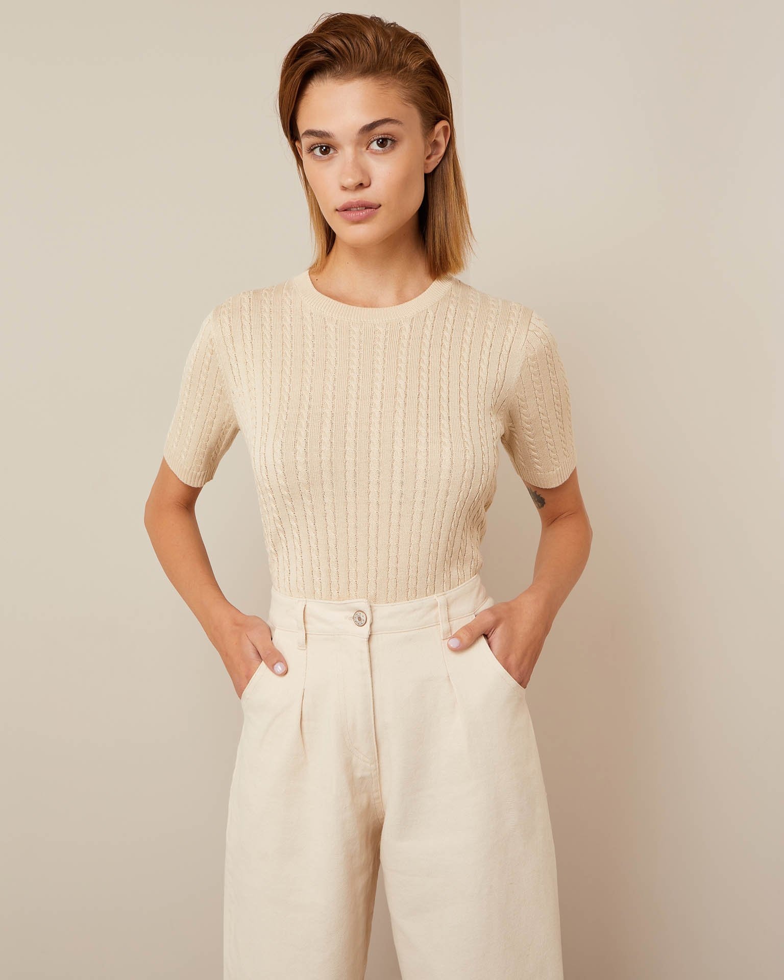 Light beige jumper, Light Beige — photo 2