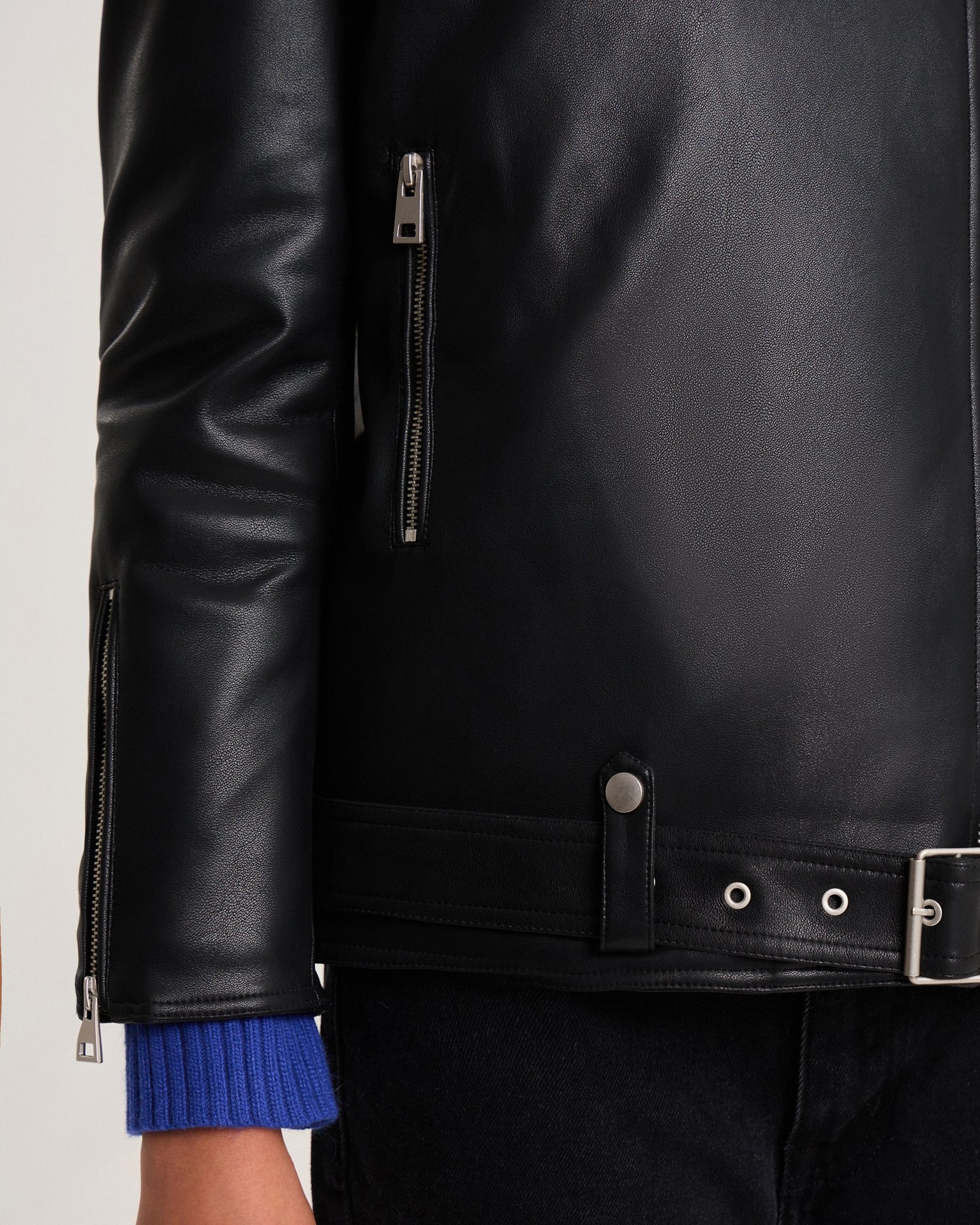 Insulated biker jacket, Black — photo 11