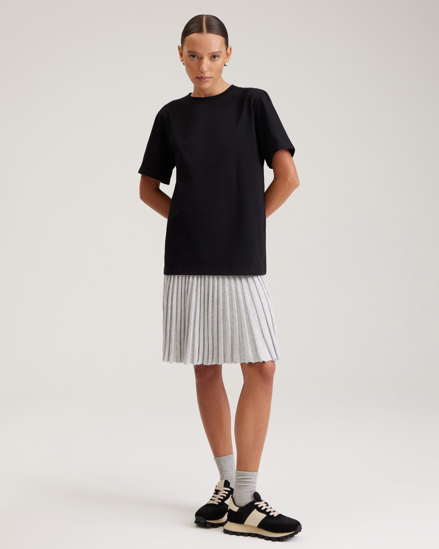 Basic black T-shirt, Black — photo 3