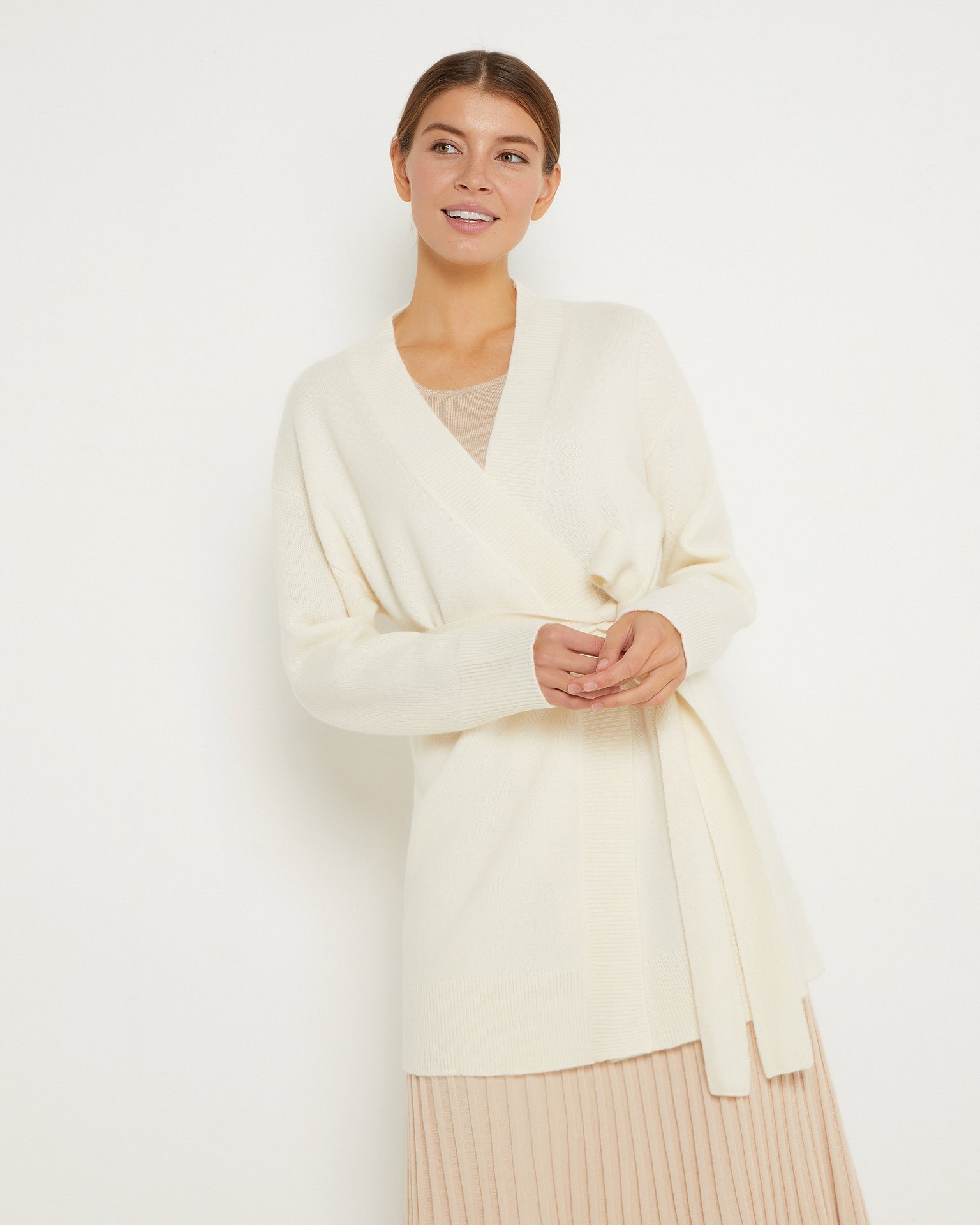 Relaxed-Fit Cardigan, Milk. — photo 3