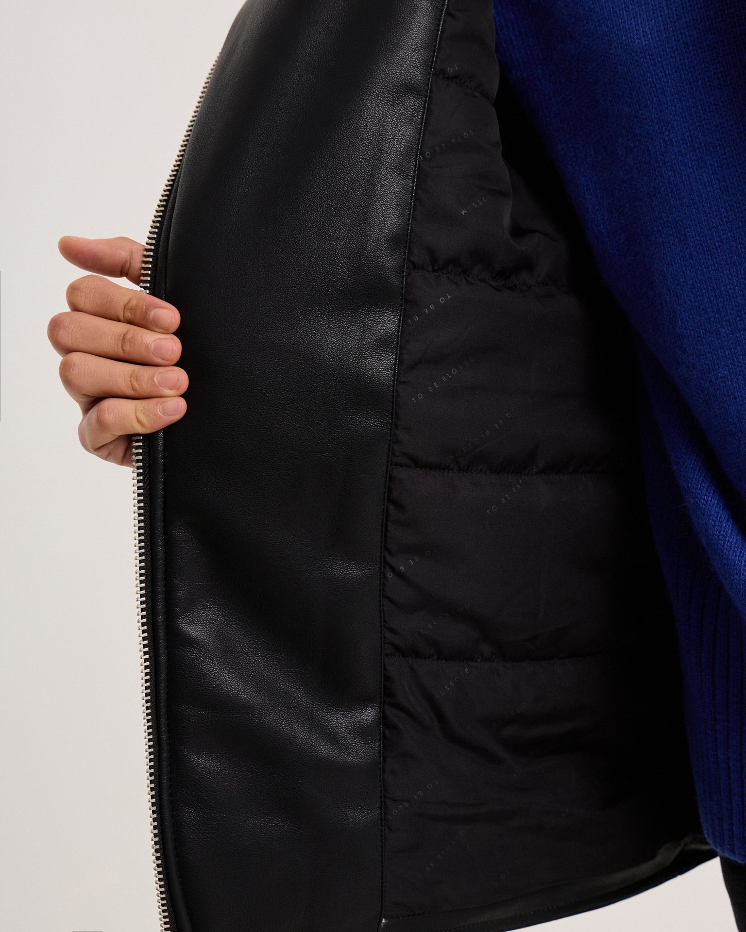 Insulated biker jacket, Black — photo 12