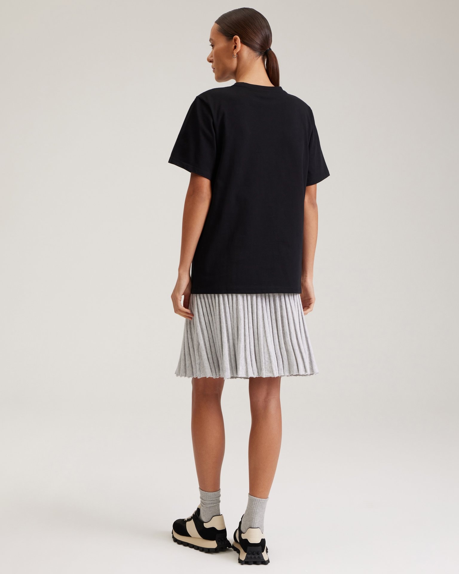 Basic black T-shirt, Black — photo 4