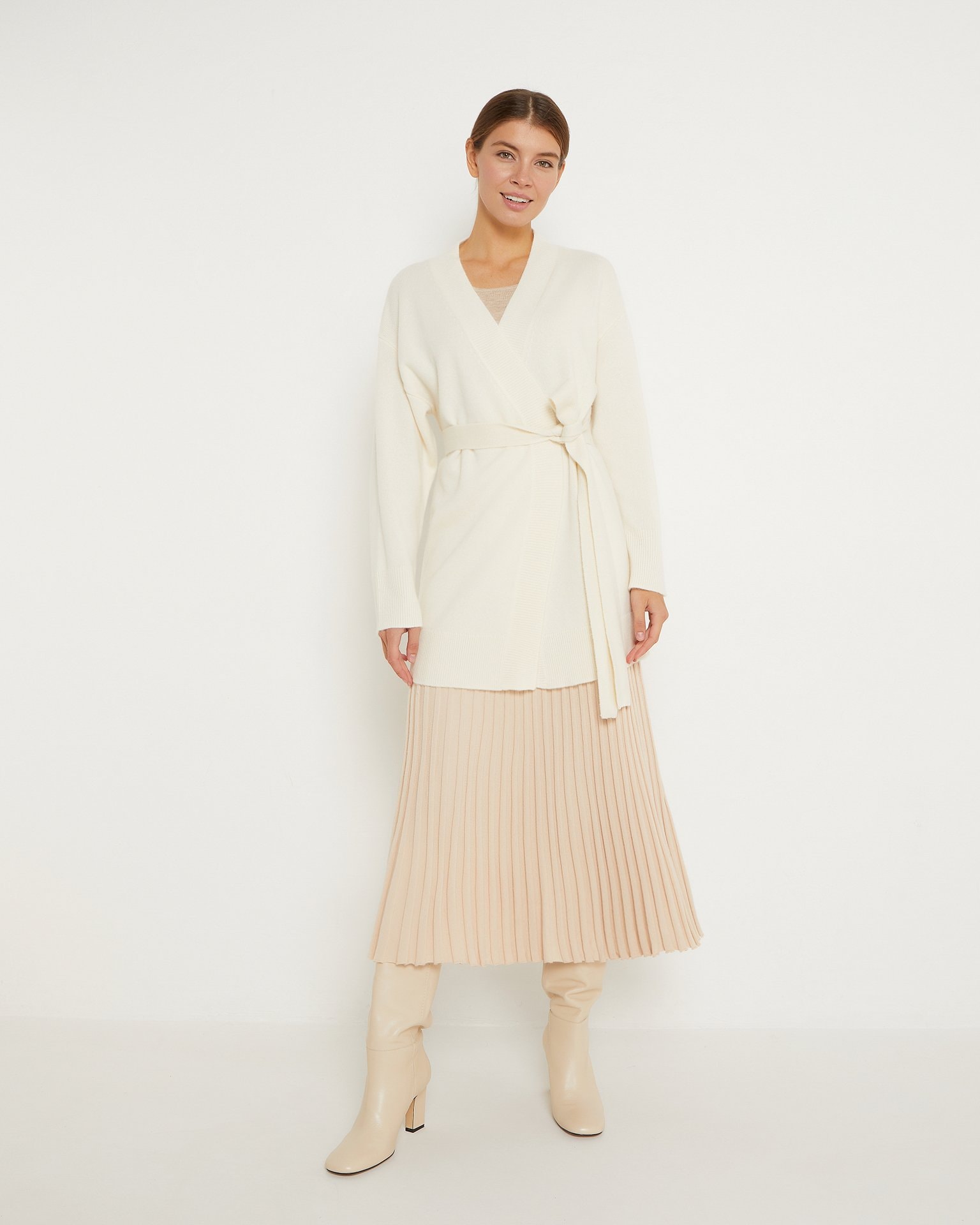 Relaxed-Fit Cardigan, Milk. — photo 2