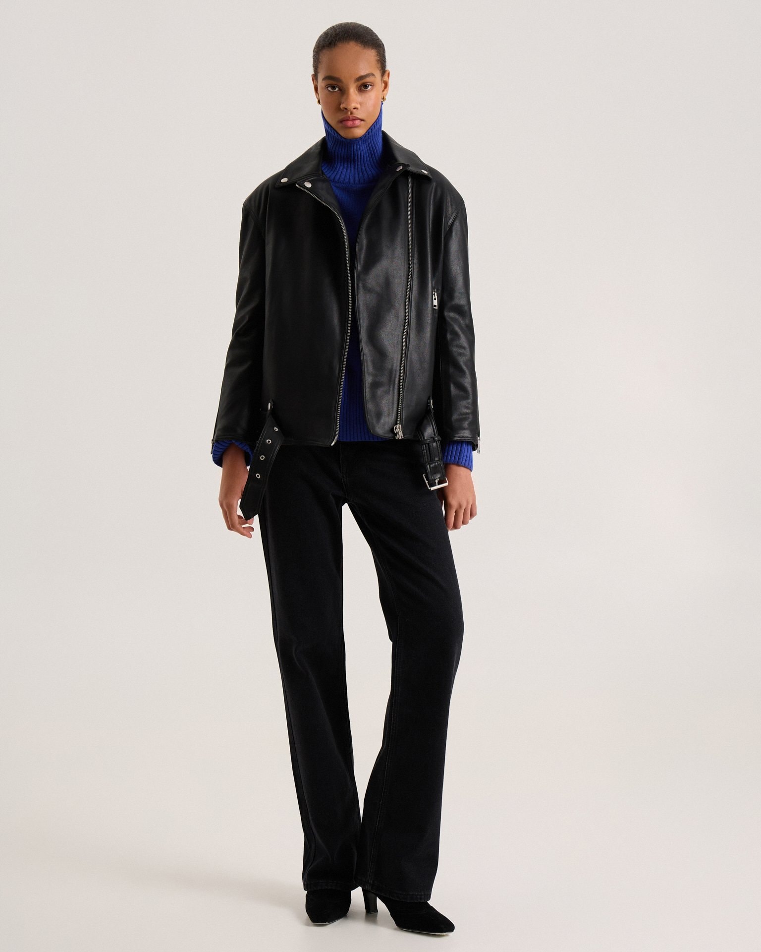 Insulated biker jacket, Black — photo 3