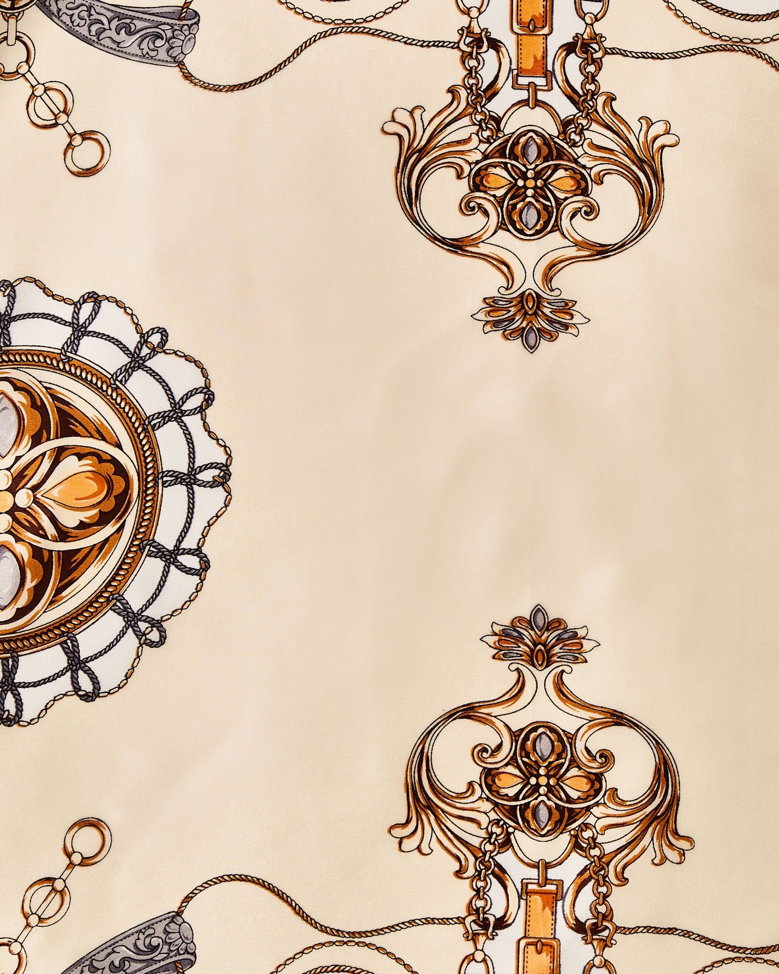Silk scarf, Beige — photo 2