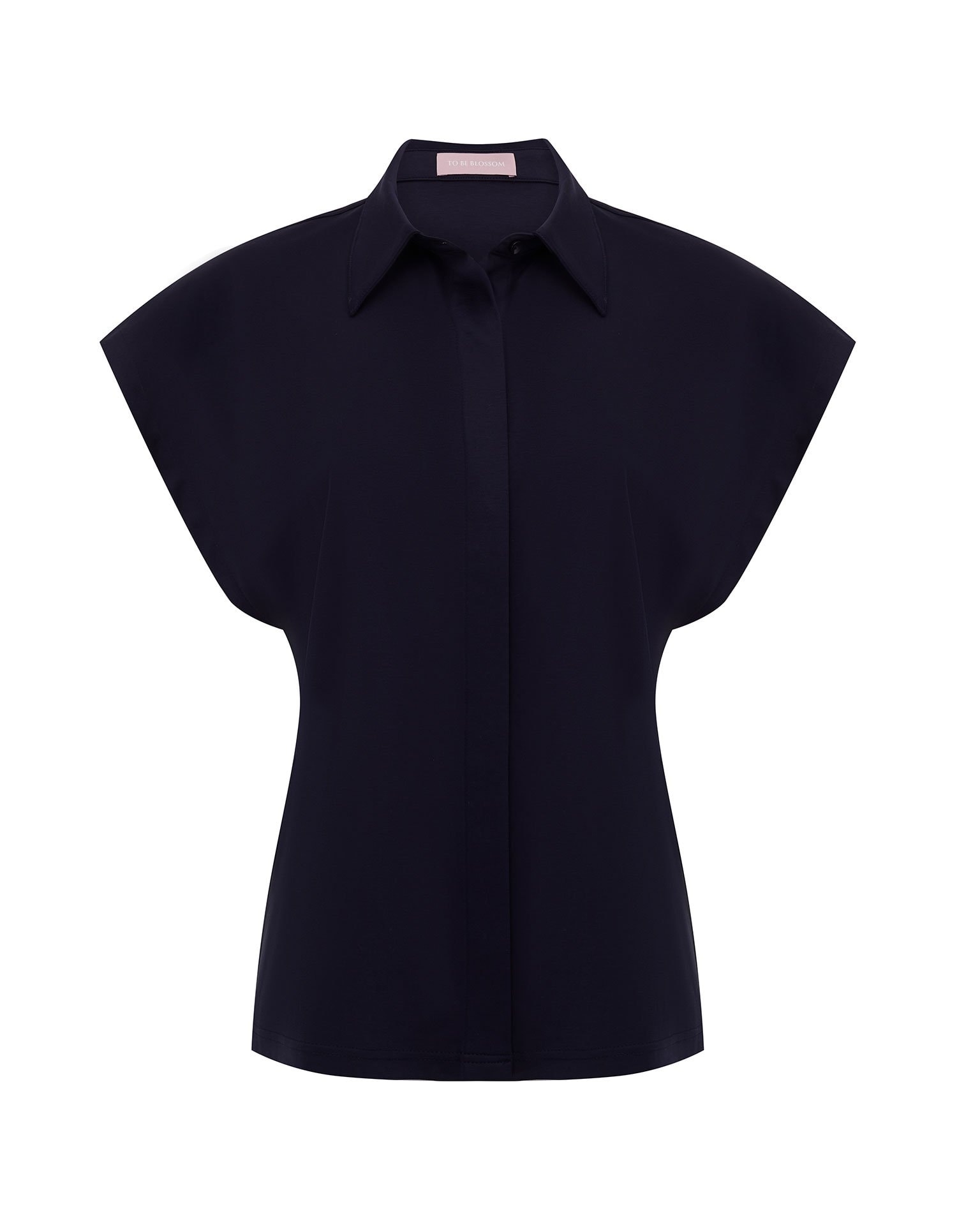 Cotton Shirt, Dark Blue — photo 3