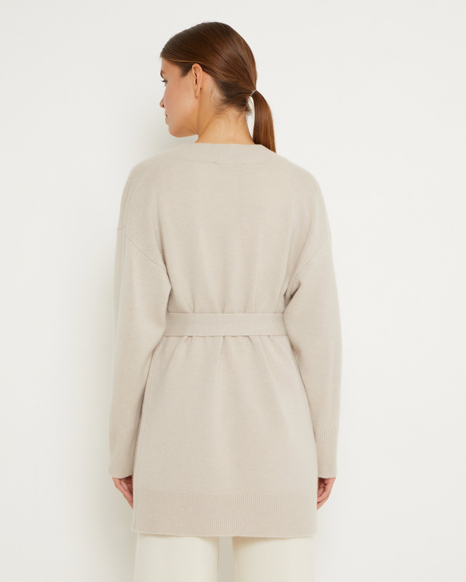 Wool and cashmere cardigan, Beige — photo 5