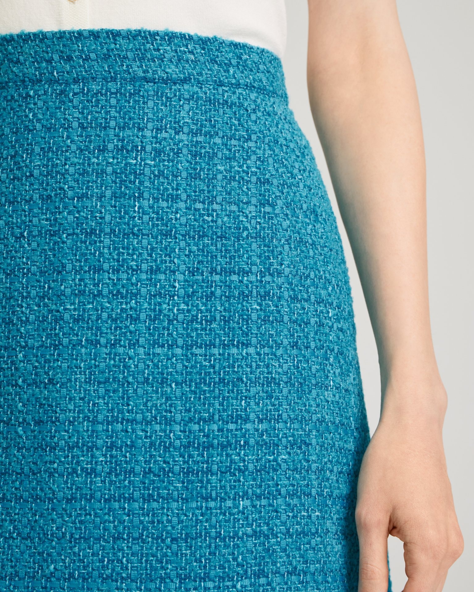 A turquoise mini skirt, Turquoise — photo 7