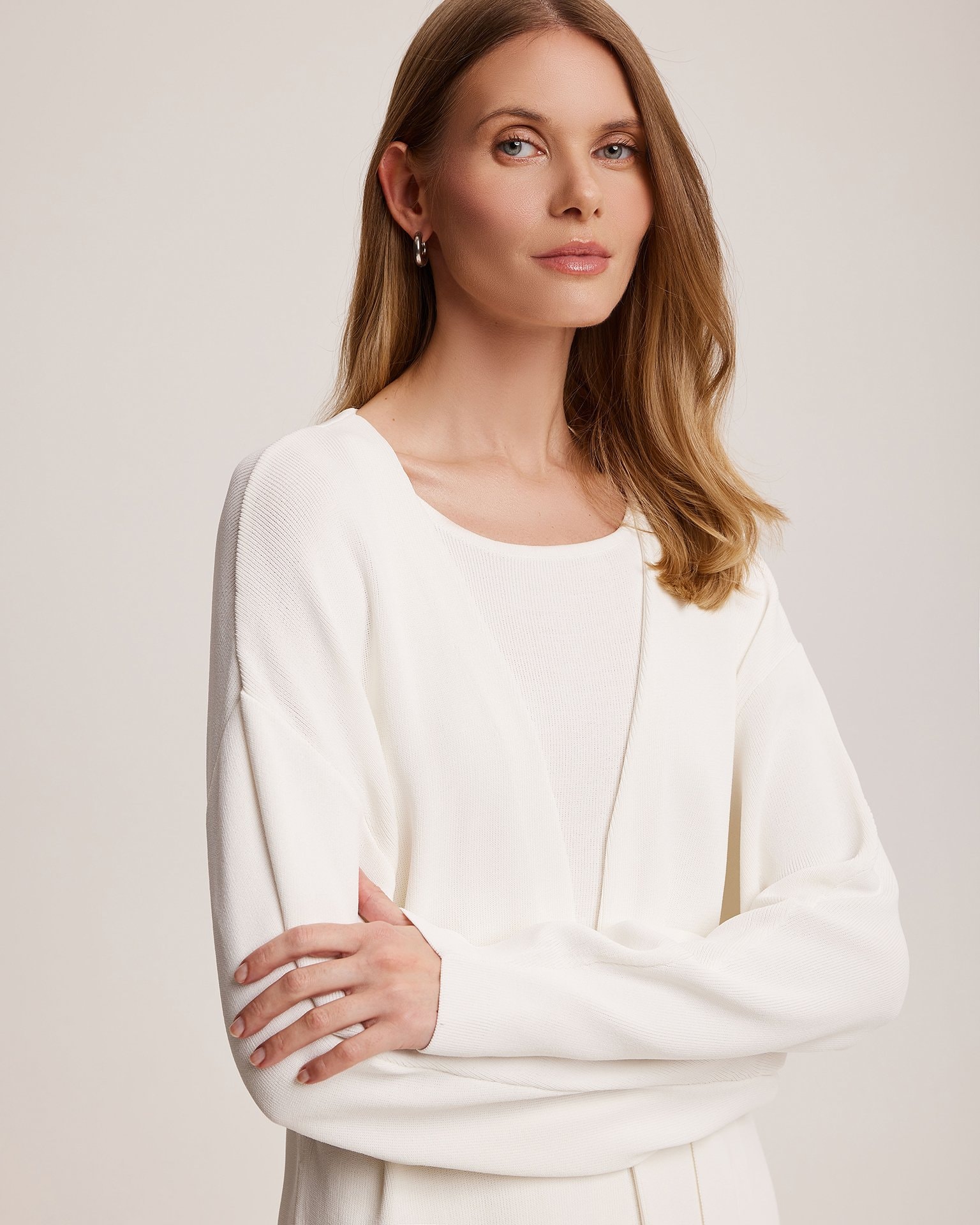 Belted cardigan, Milk — photo 5