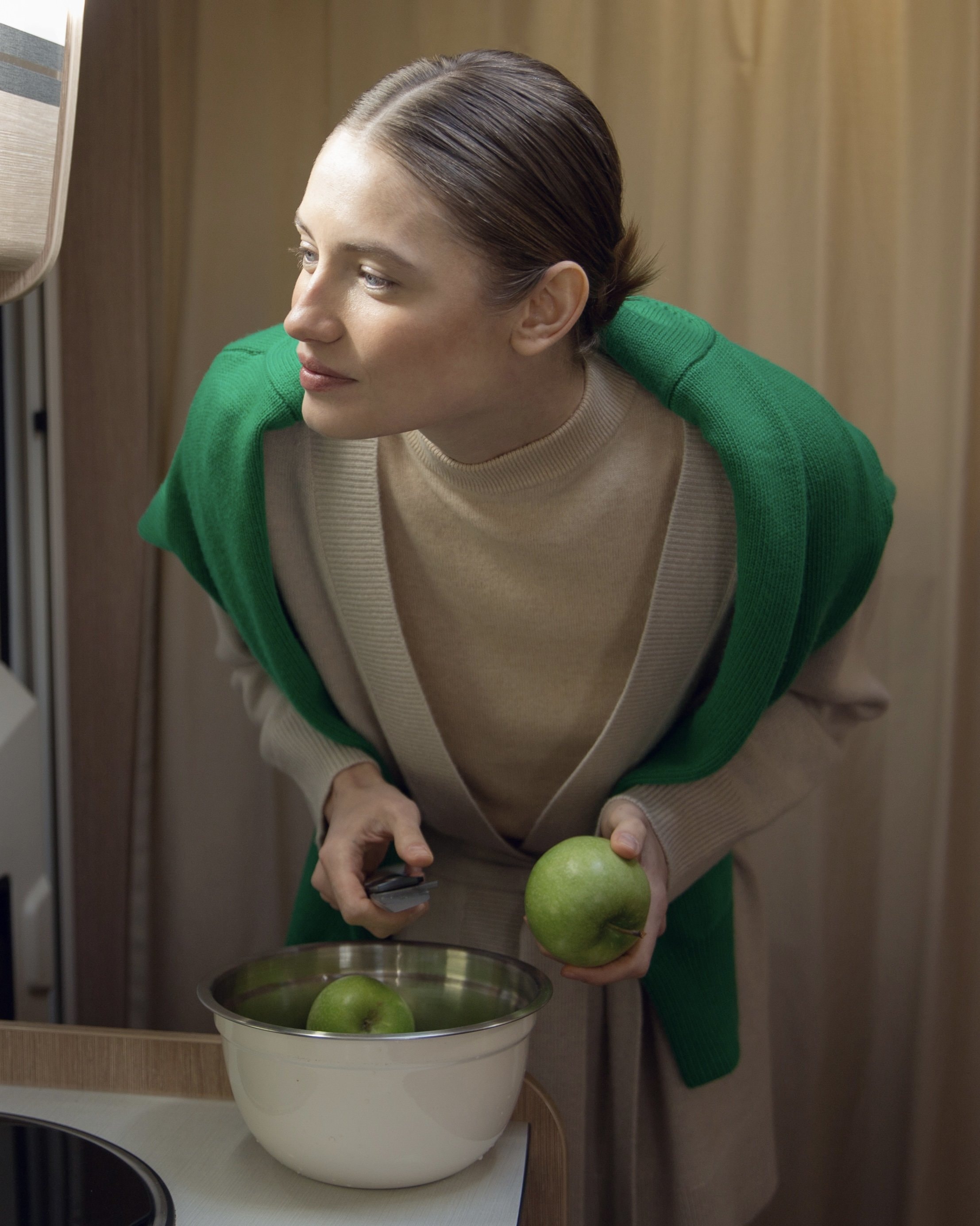 Wool and cashmere cardigan, Beige — photo 2