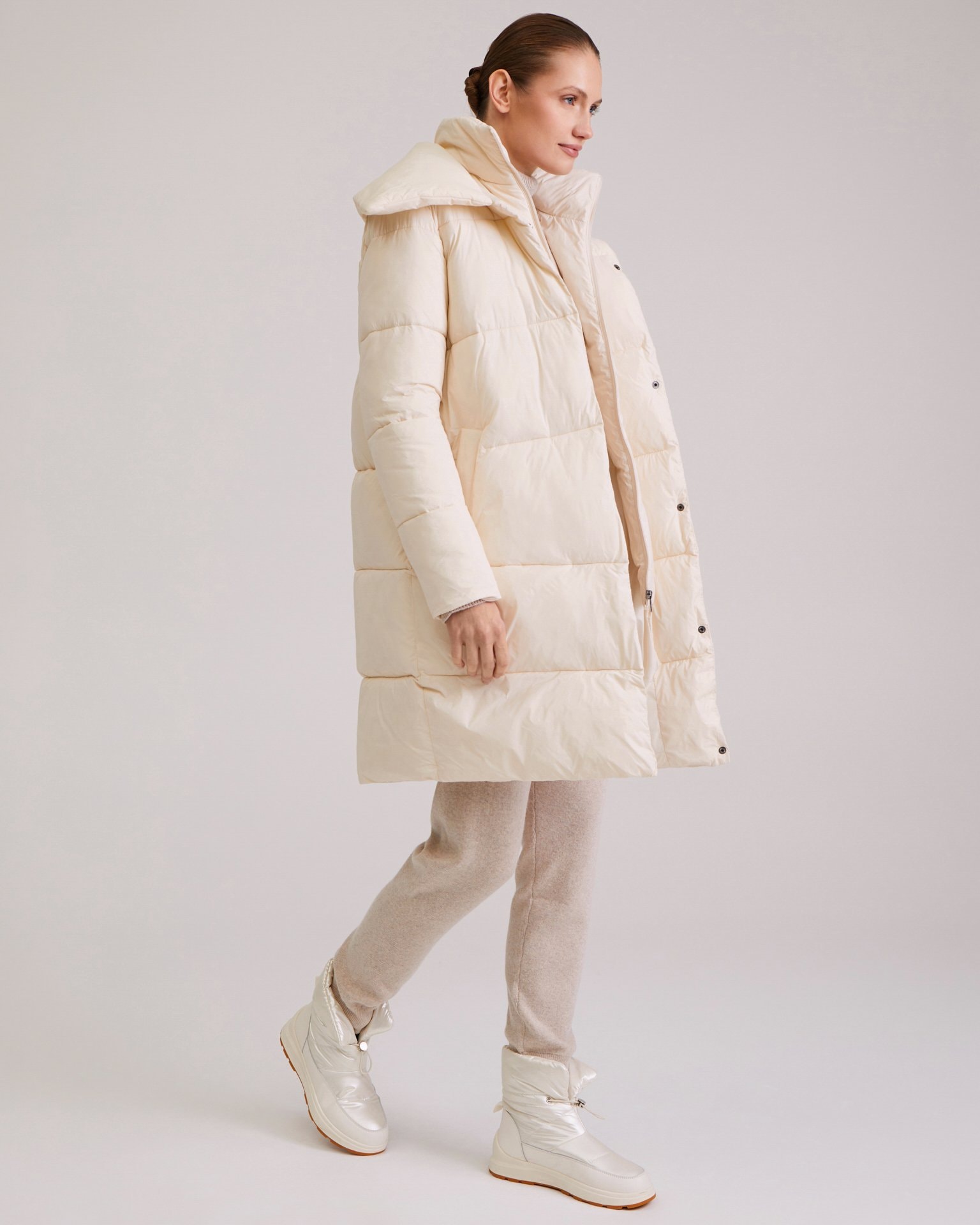 Milk-coloured puffer boots, Milky — photo 5