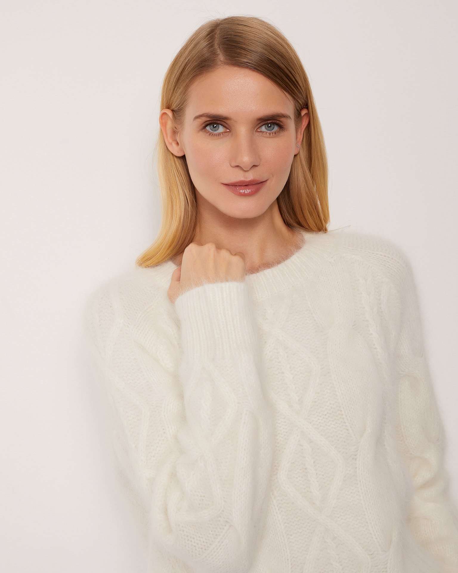 Jumper made from angora wool, Milky — photo 4