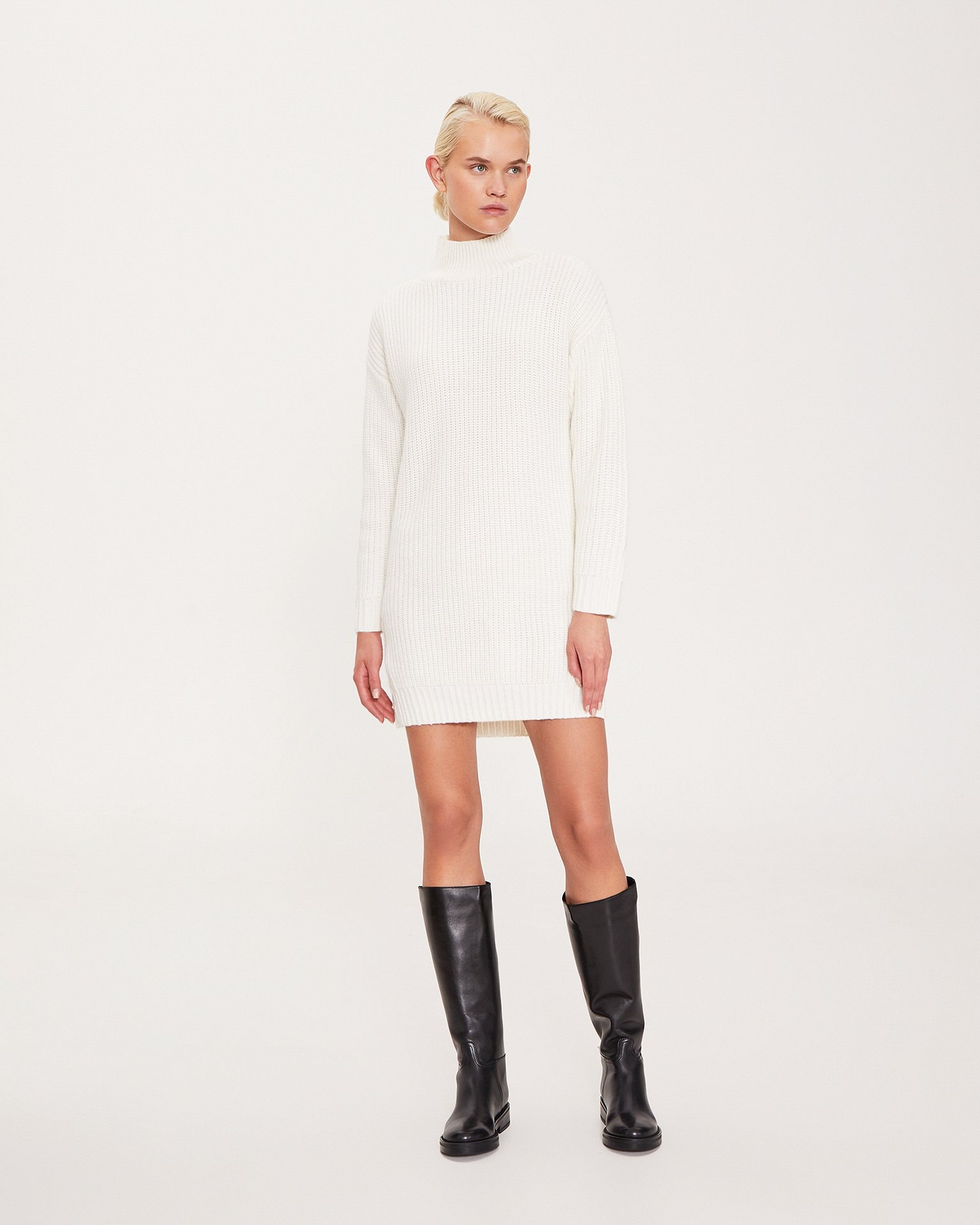 White tunic dress, White — photo 3