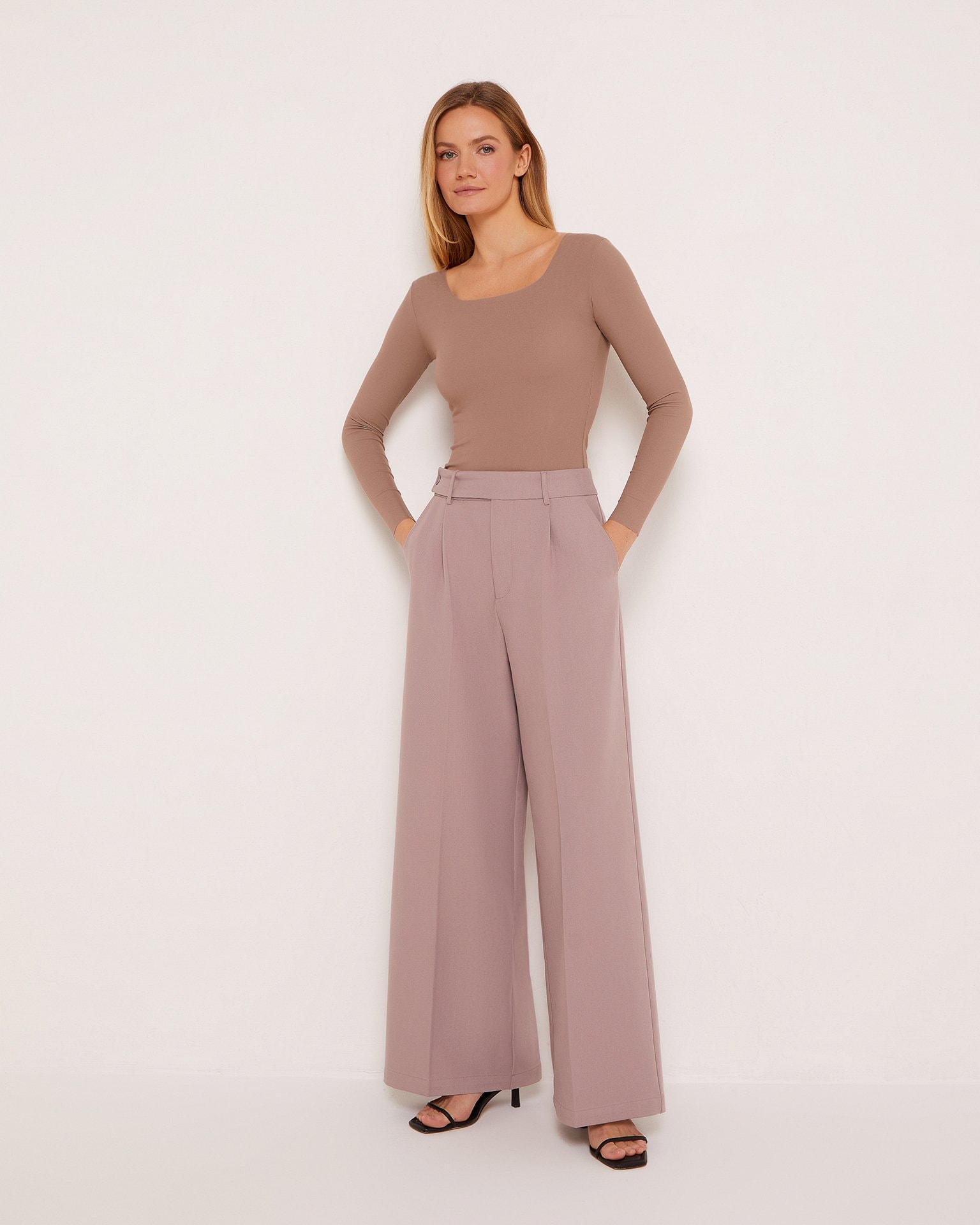 Modal long sleeve, Brown — photo 2