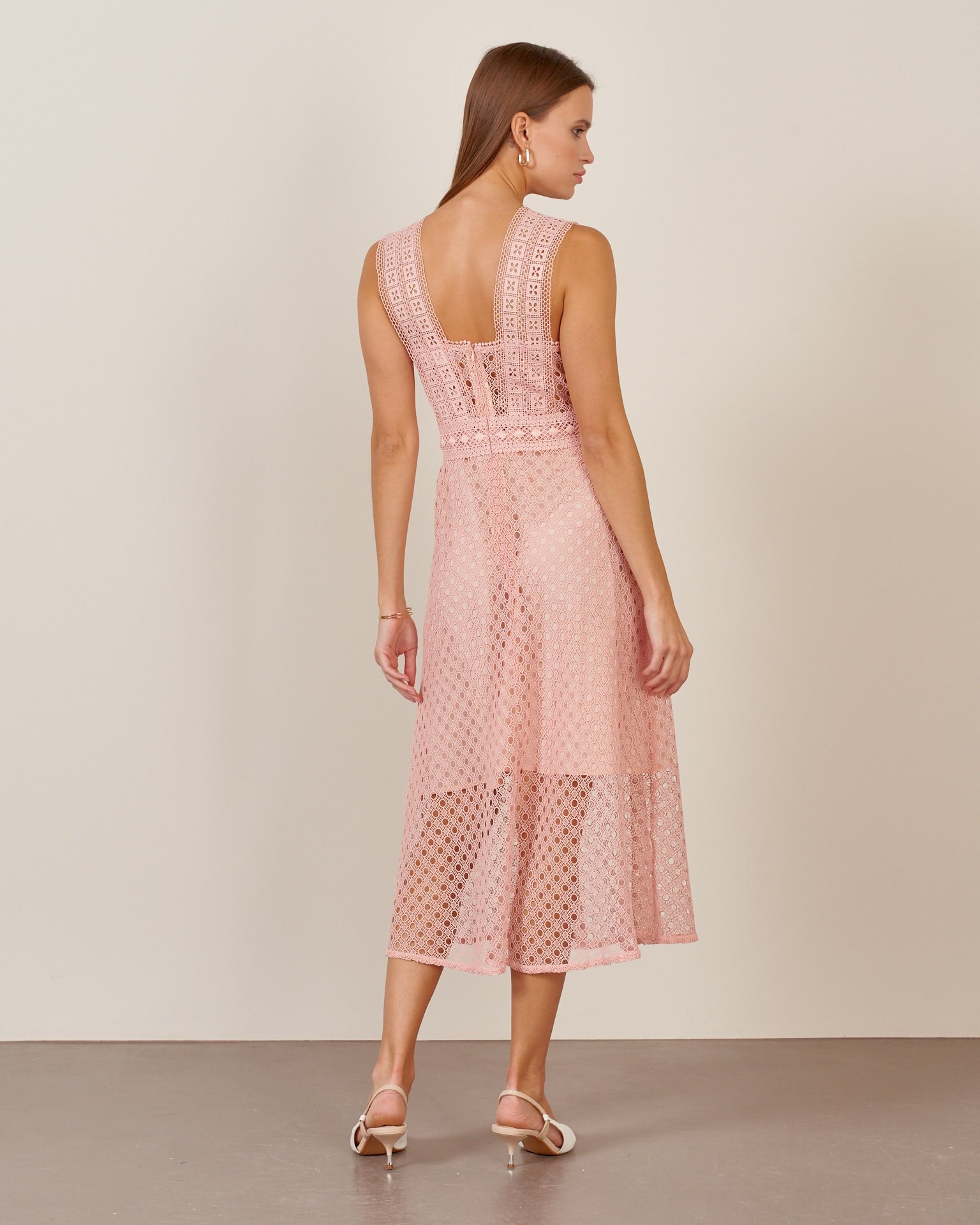 Dress with wide straps, Pink — photo 4