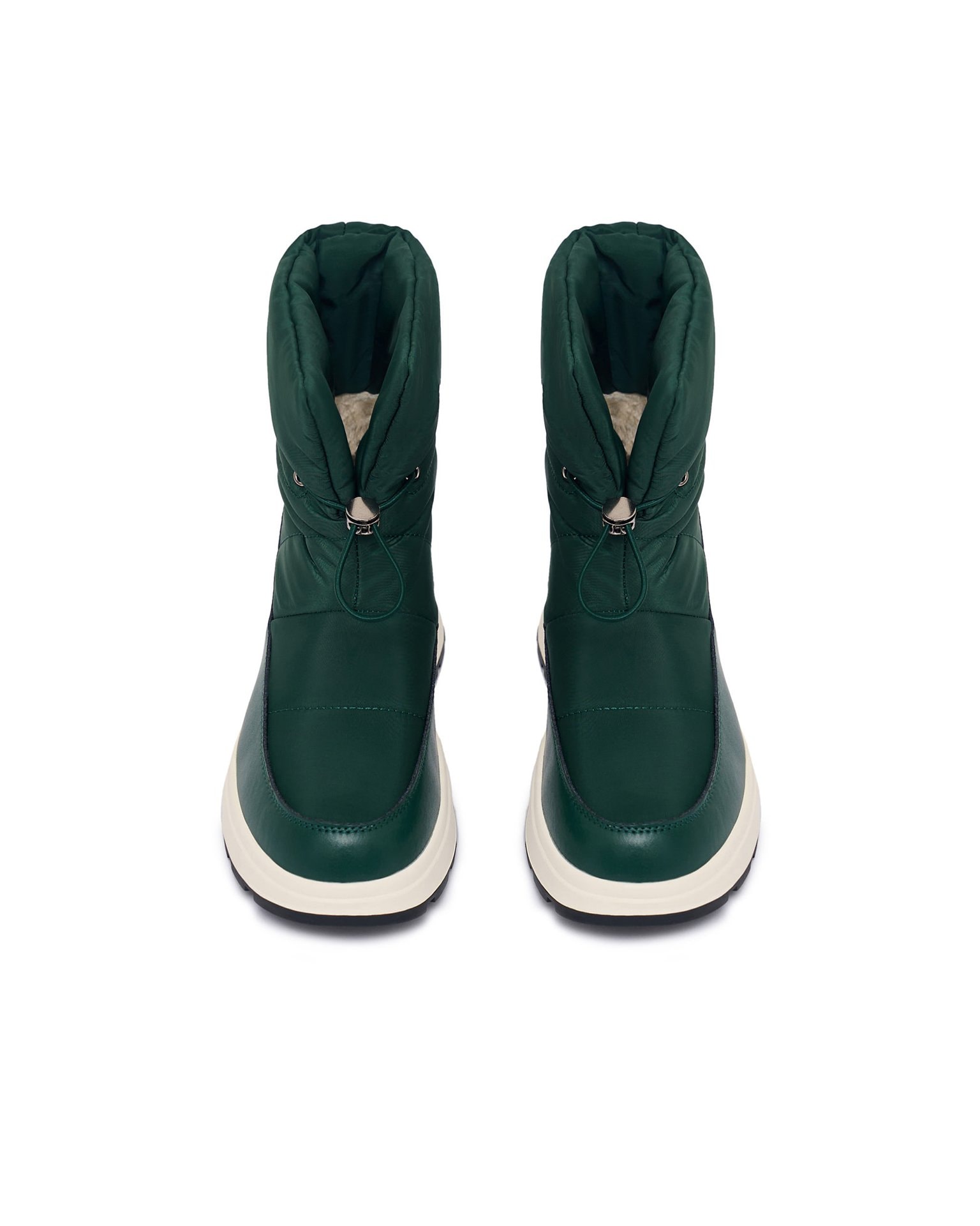 Puffer boots in dark green, Green. — photo 2