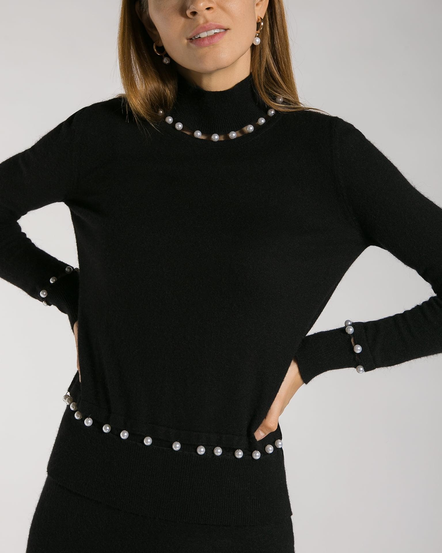 Suit with pearl beads, Black — photo 4