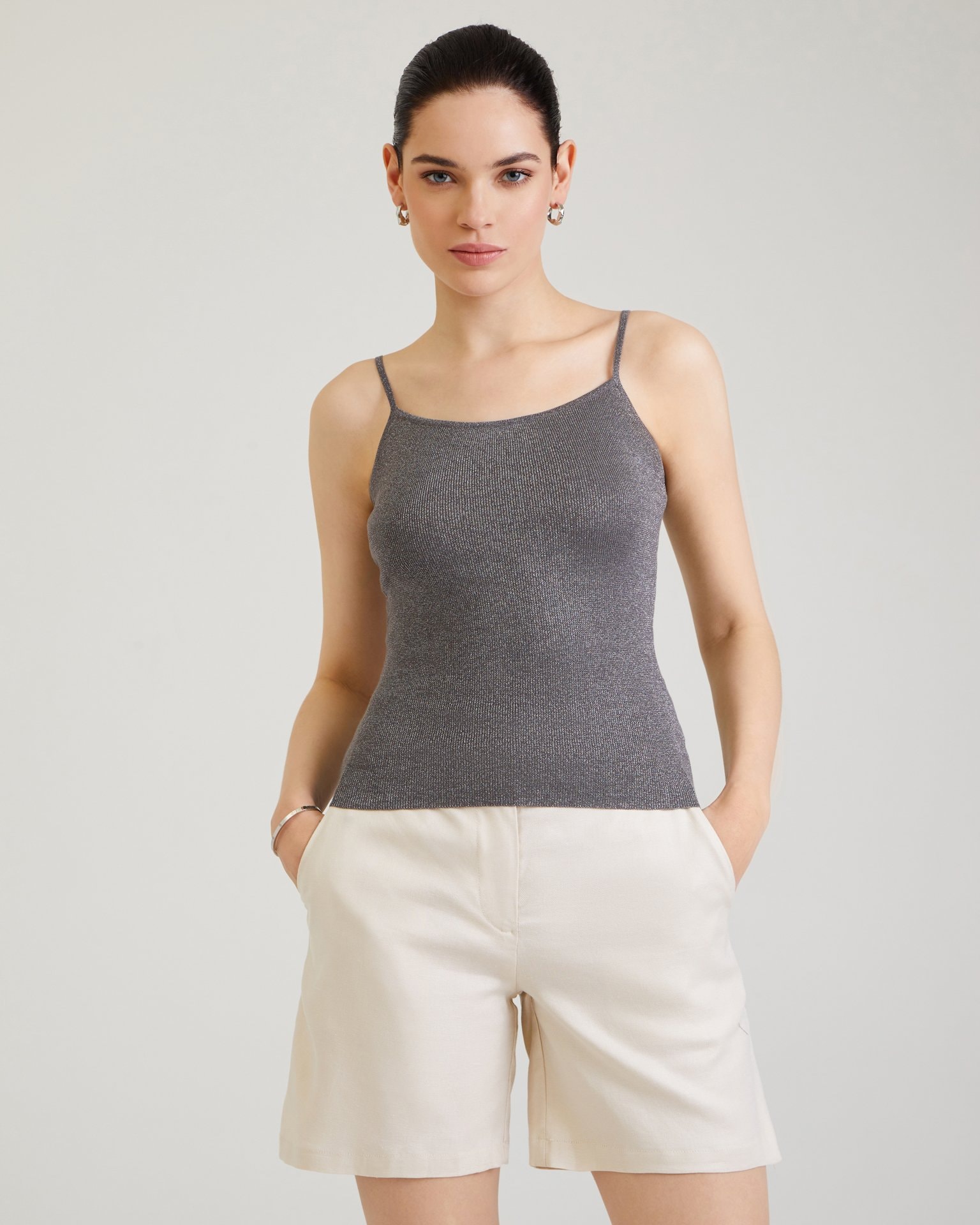 Lurex top, Grey — photo 5