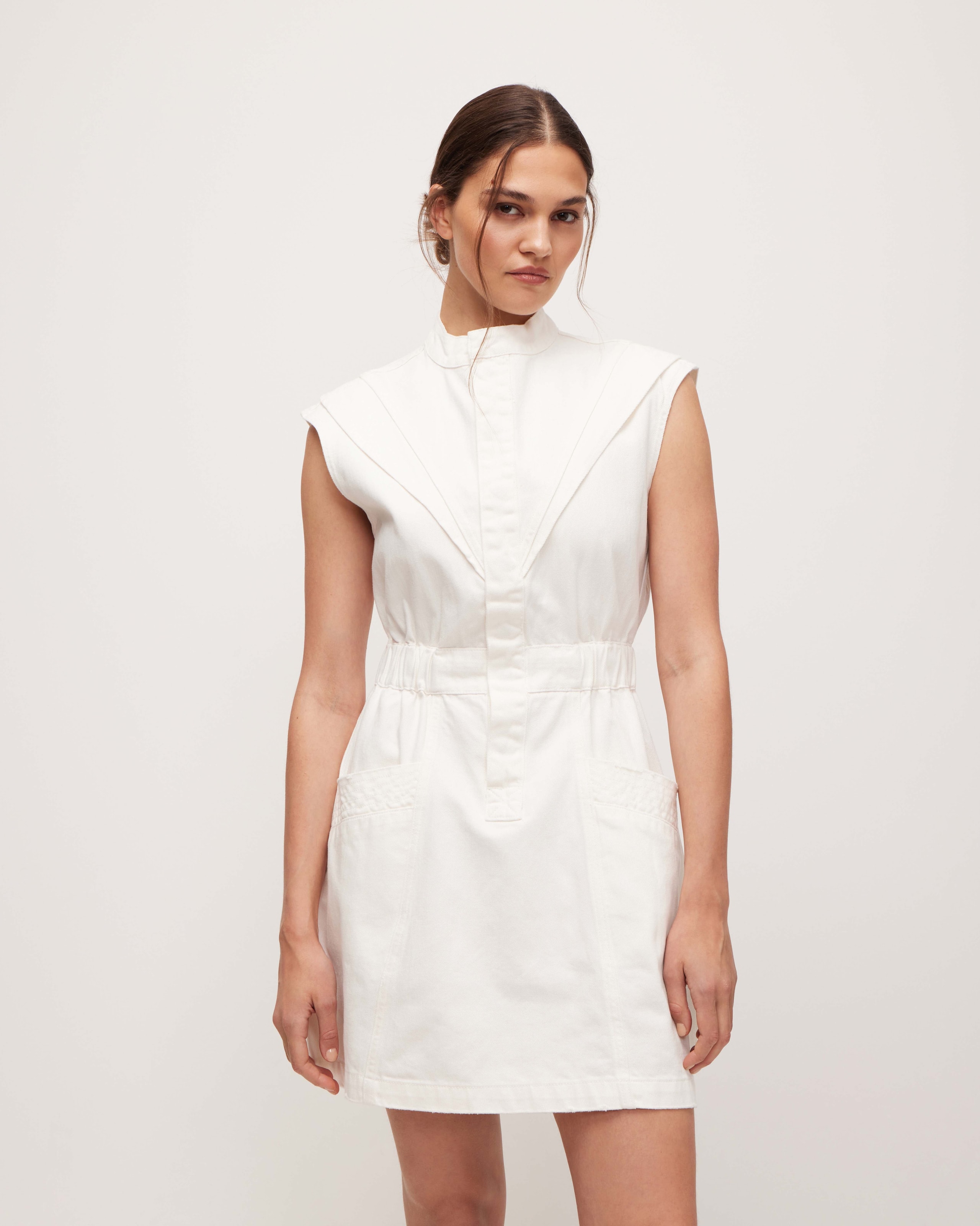 Denim dress, White — photo 2