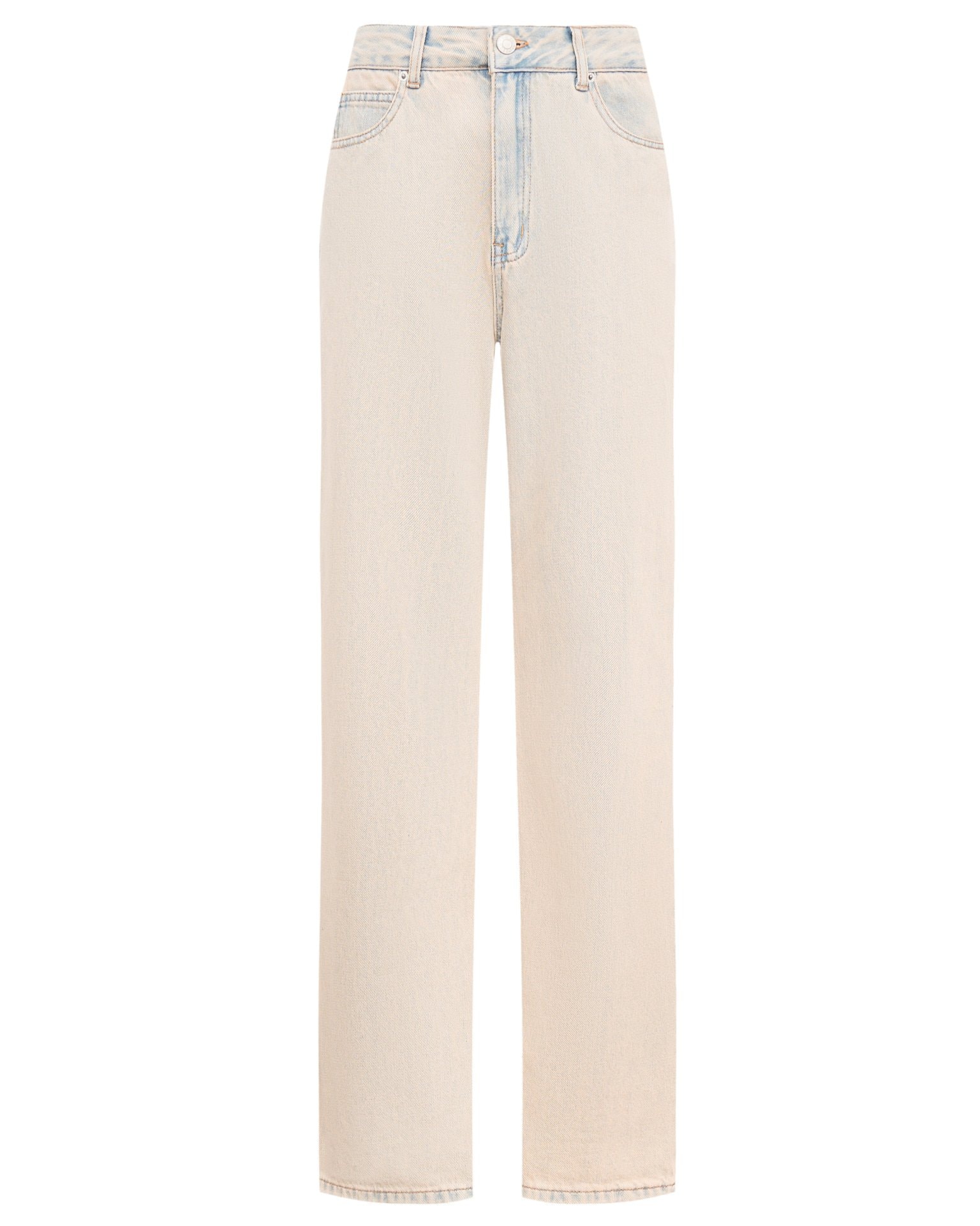 Distressed-effect jeans, Beige — photo 8