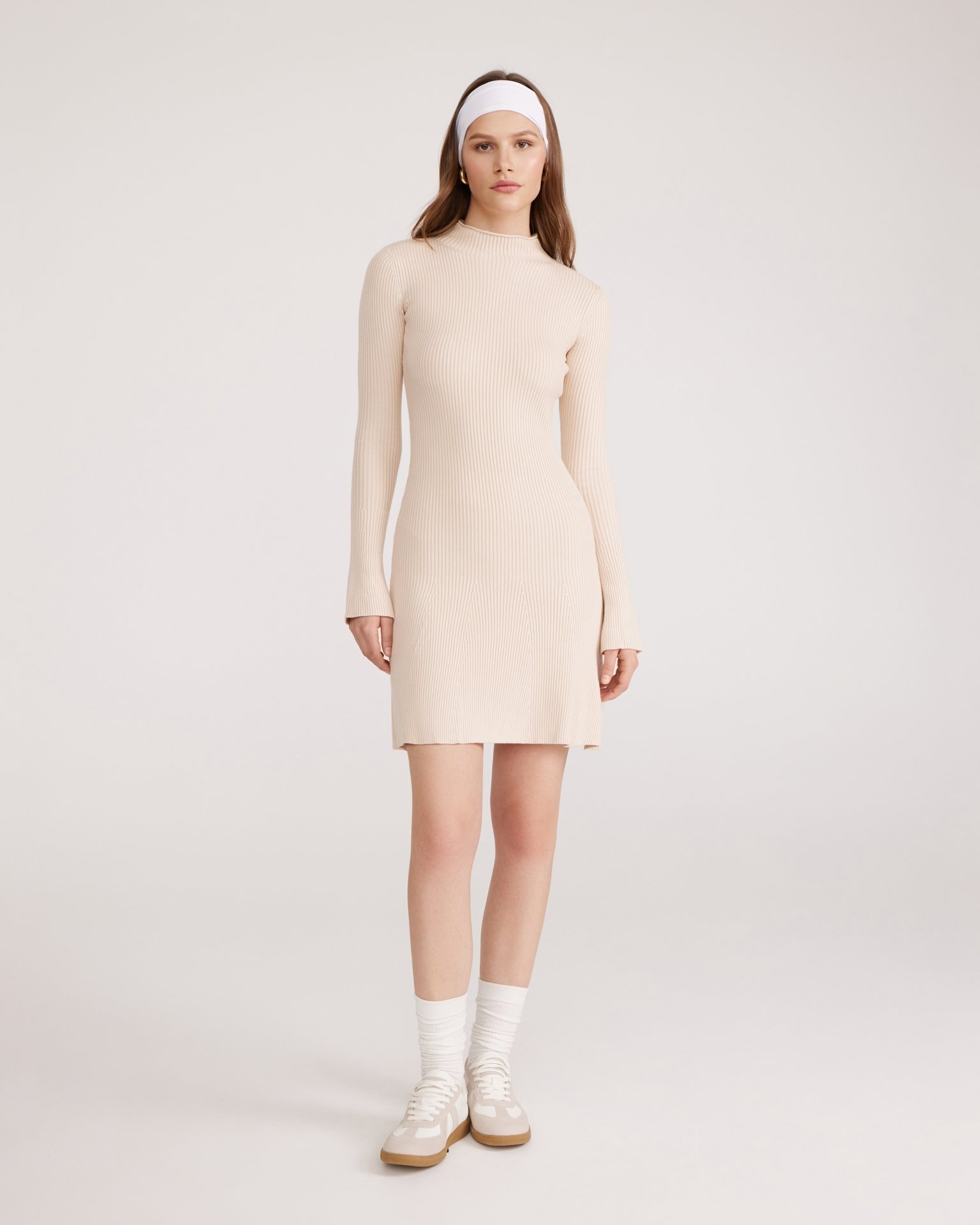 Trainers with suede panels, White — photo 3