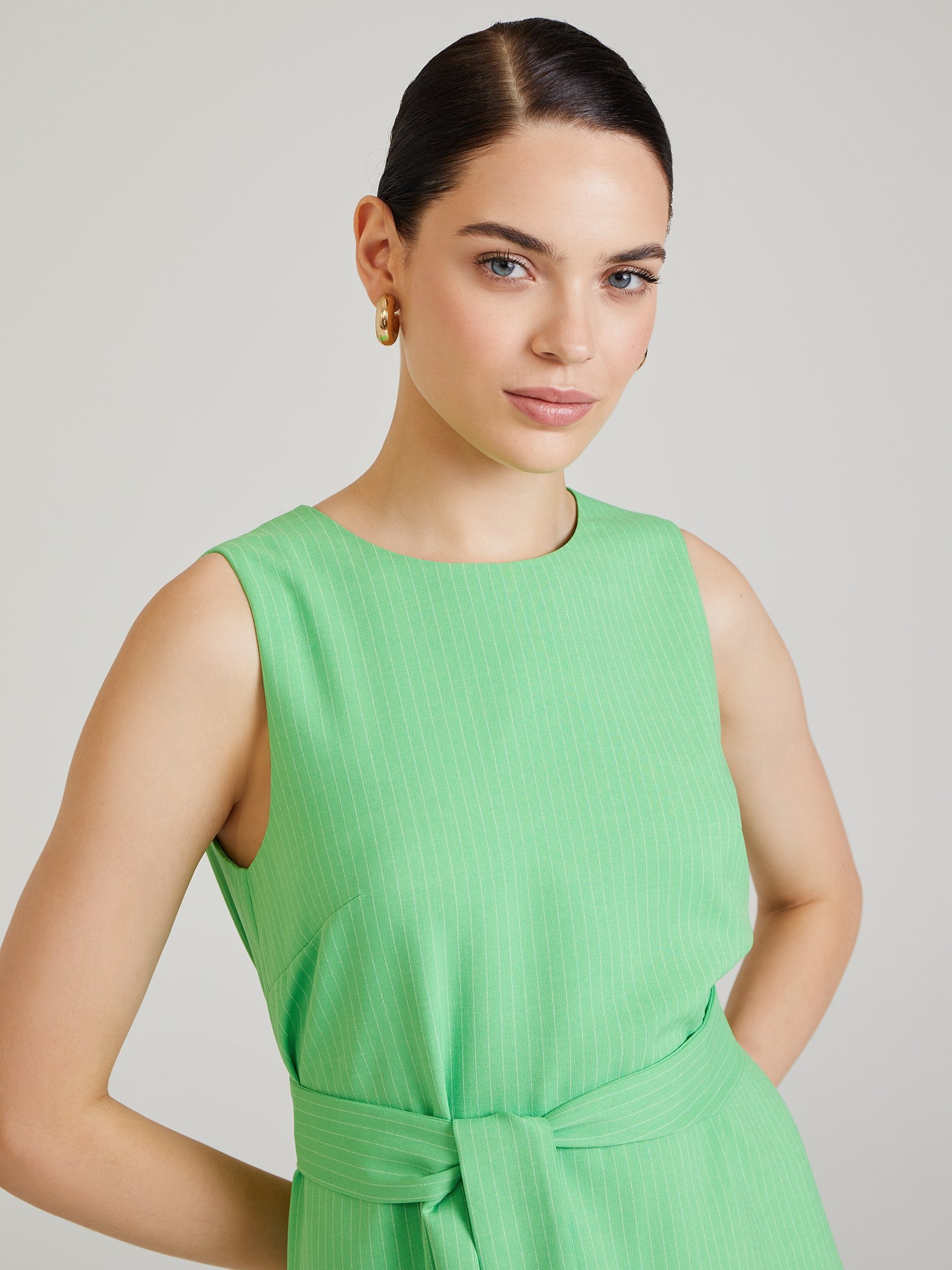 Tiered Midi Dress, Light Green — photo 5