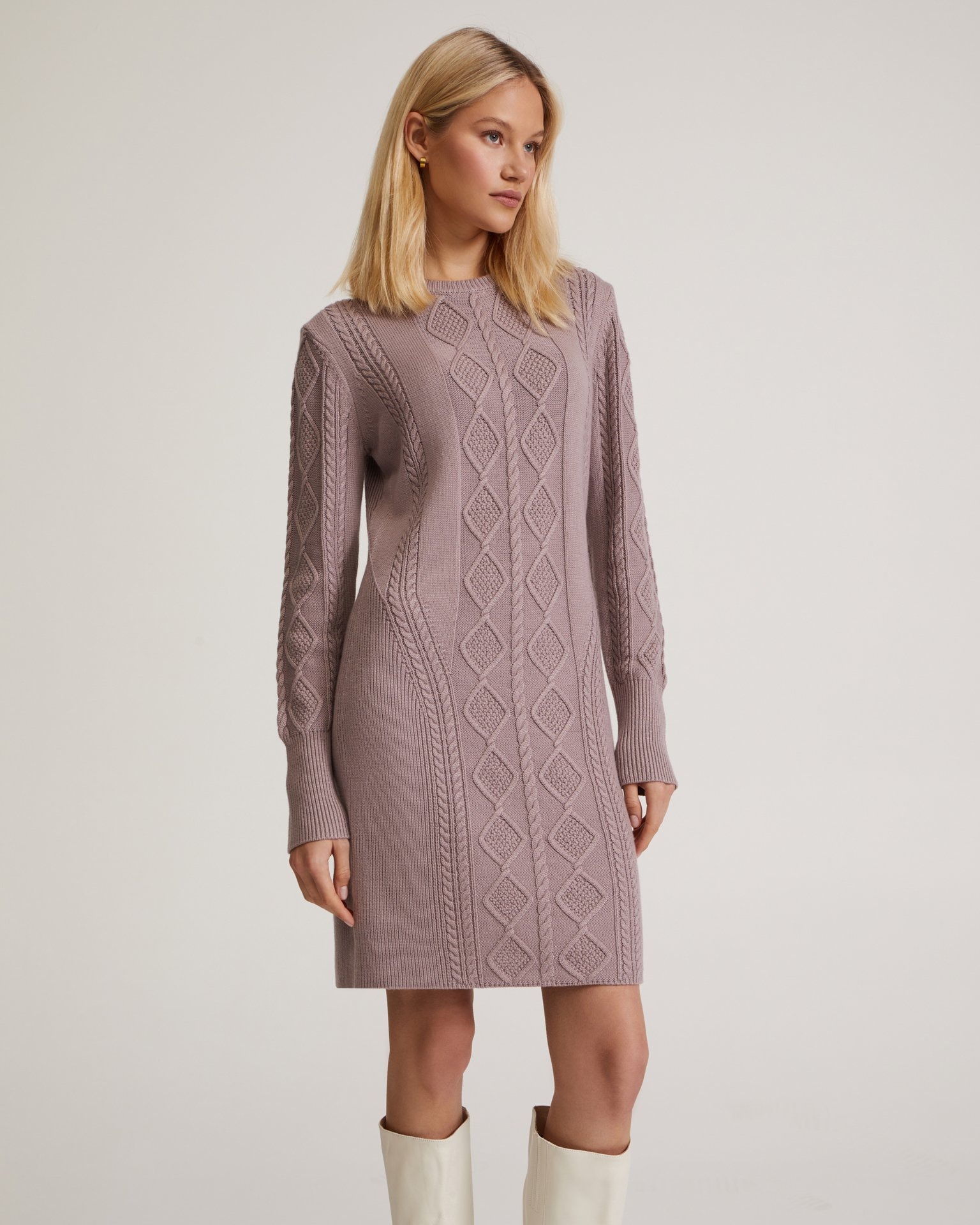 Patterned Dress, Brown — photo 8