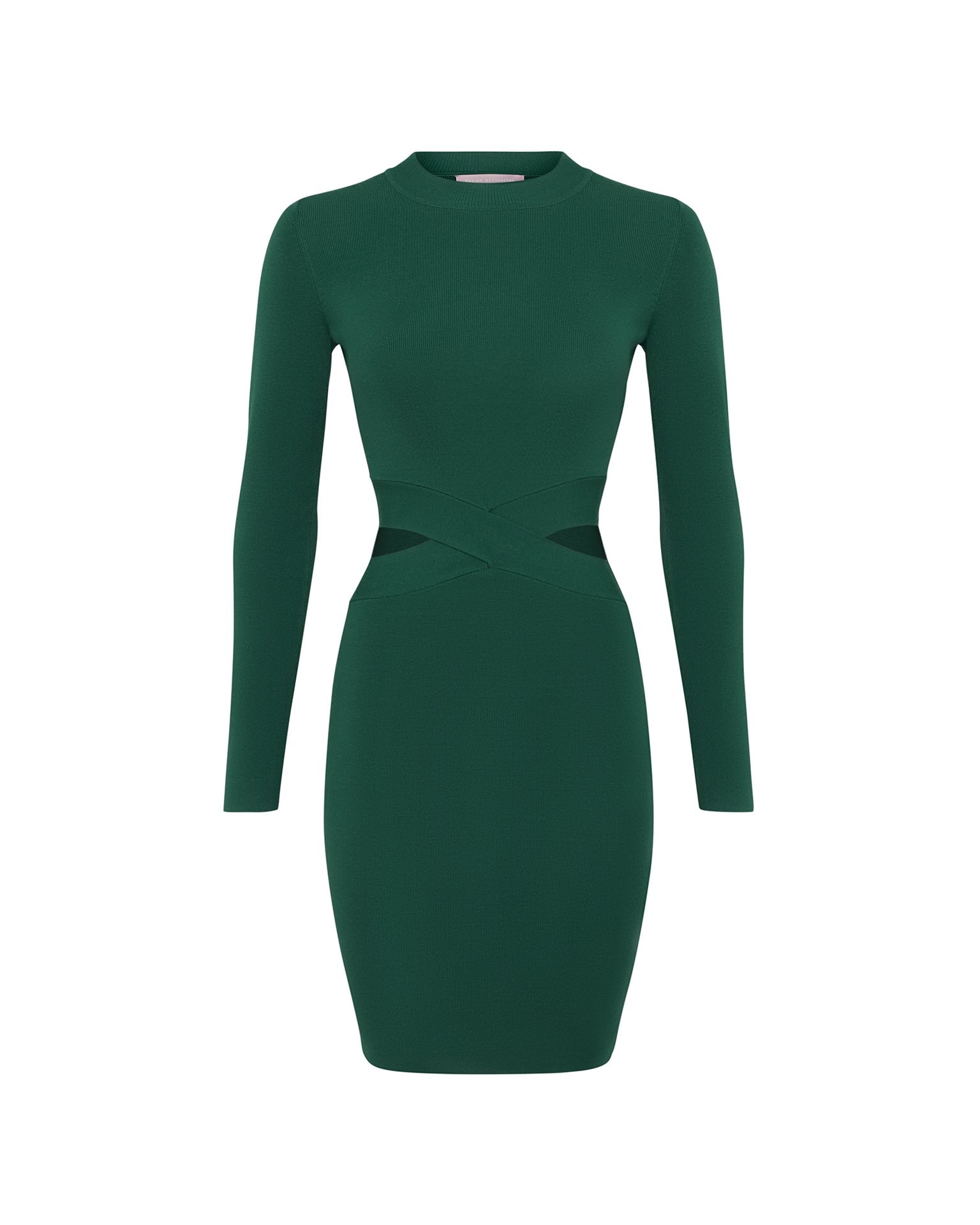 Dress with waist cut-outs, Green — photo 6