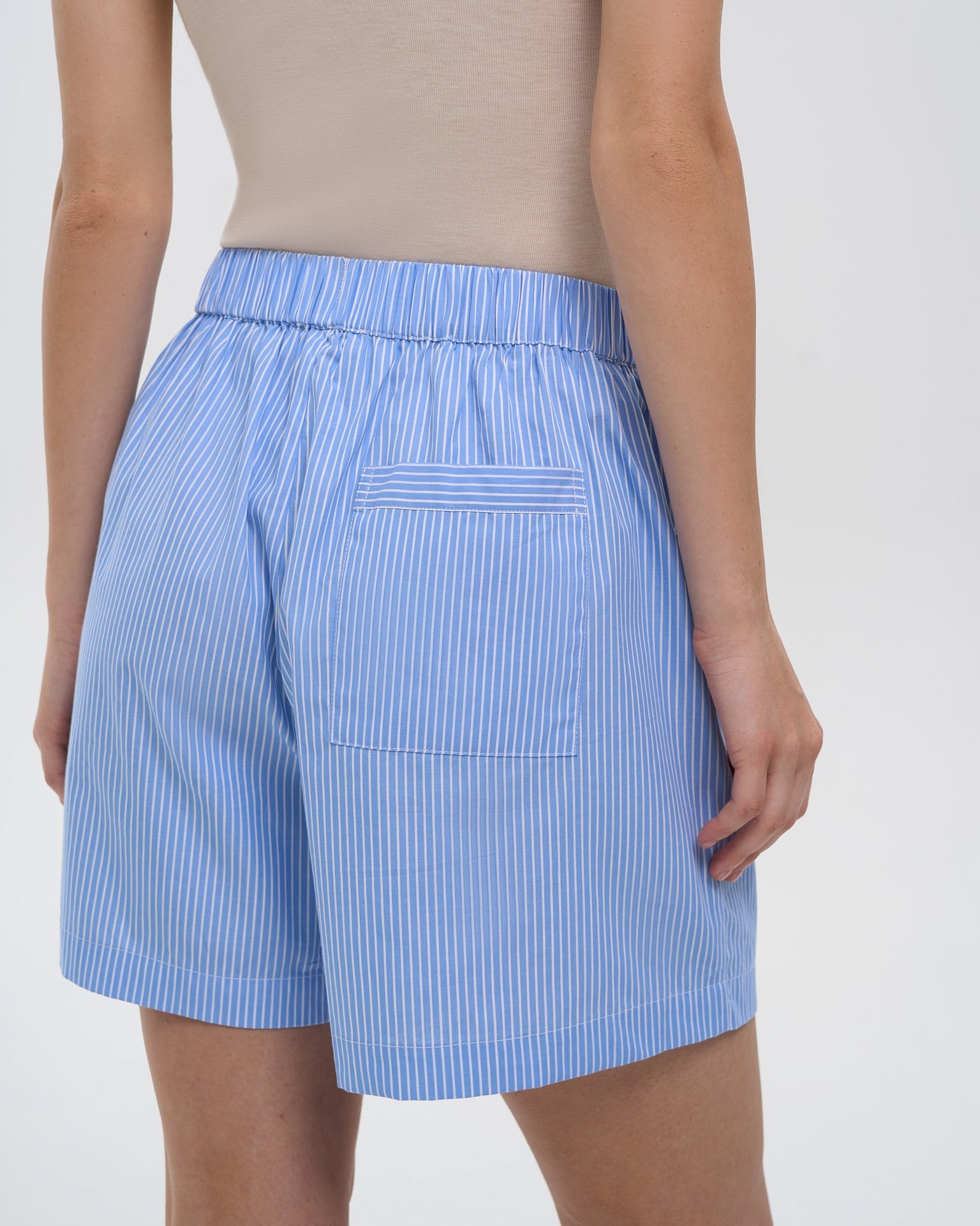Straight-leg shorts, Powder Blue — photo 8