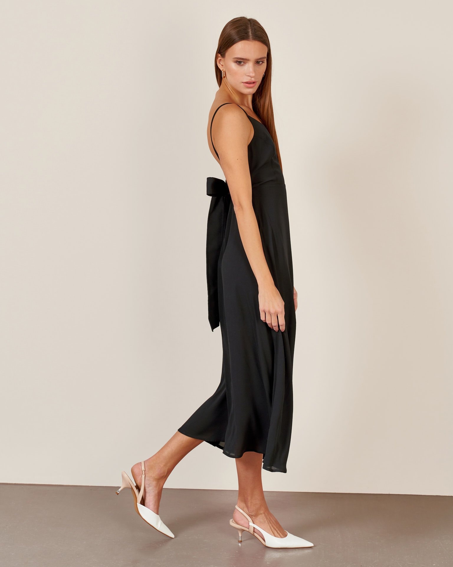 Slip-style dress, Black