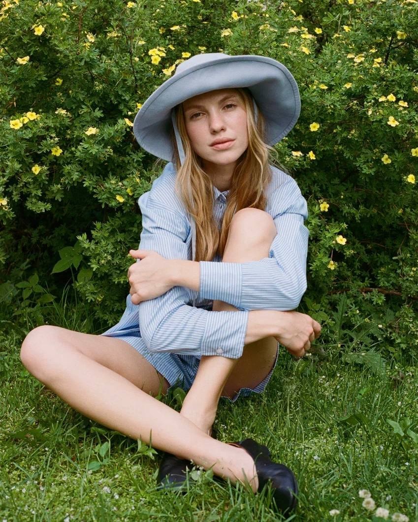 Straight-leg shorts, Powder Blue — photo 4