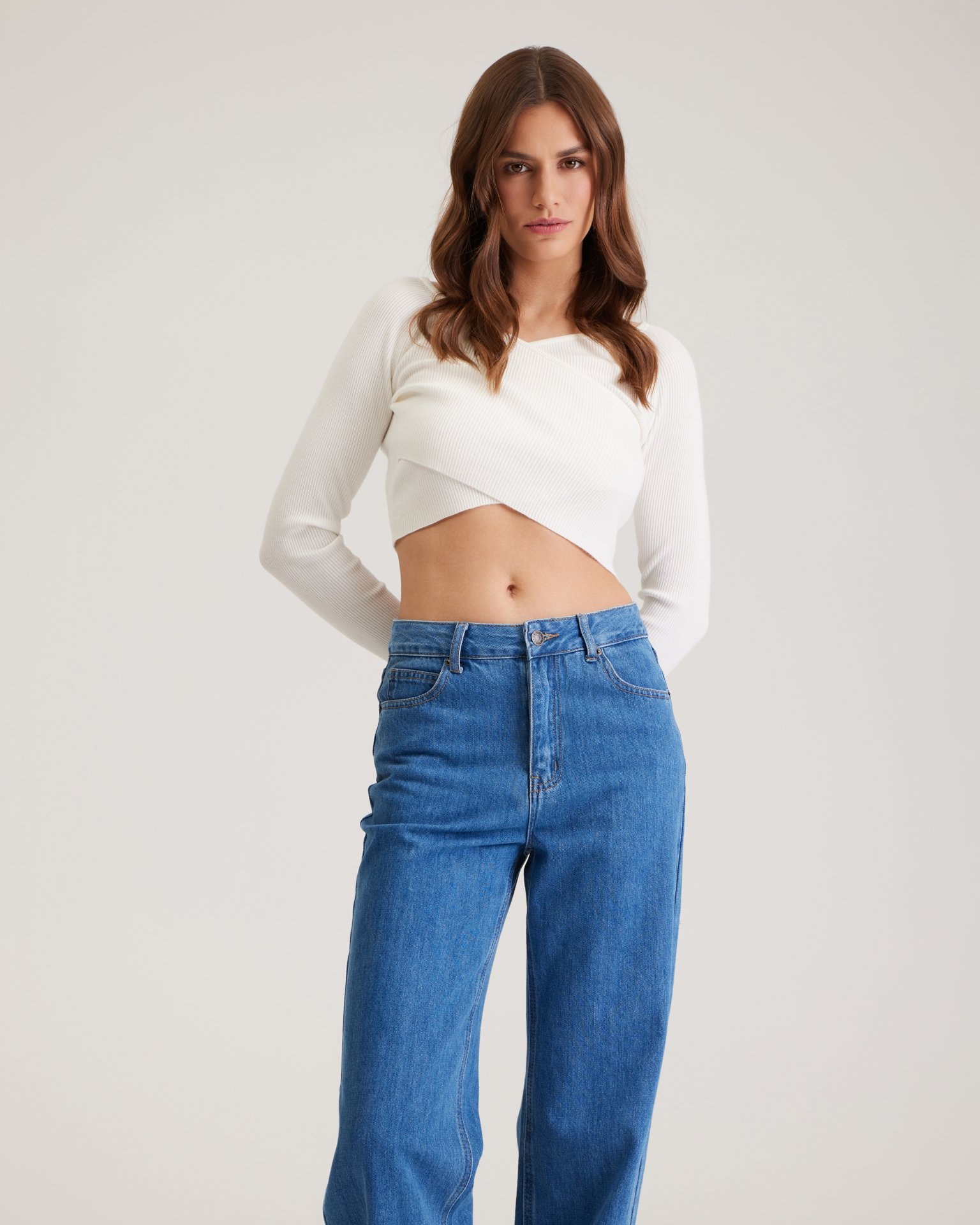 Wide-leg jeans, Blue — photo 4