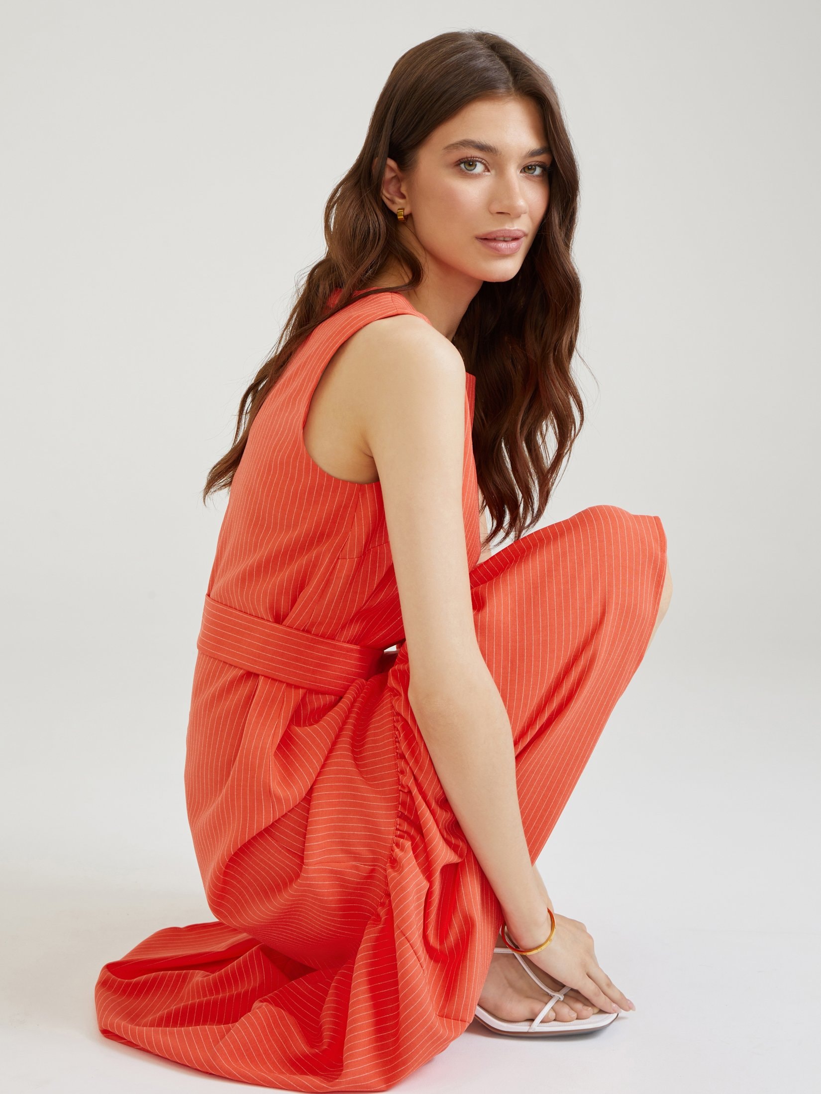 Tiered Sundress, Orange — photo 2