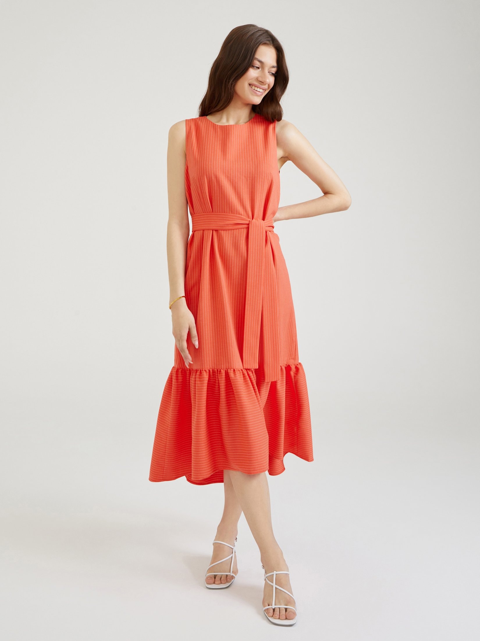 Tiered Sundress, Orange