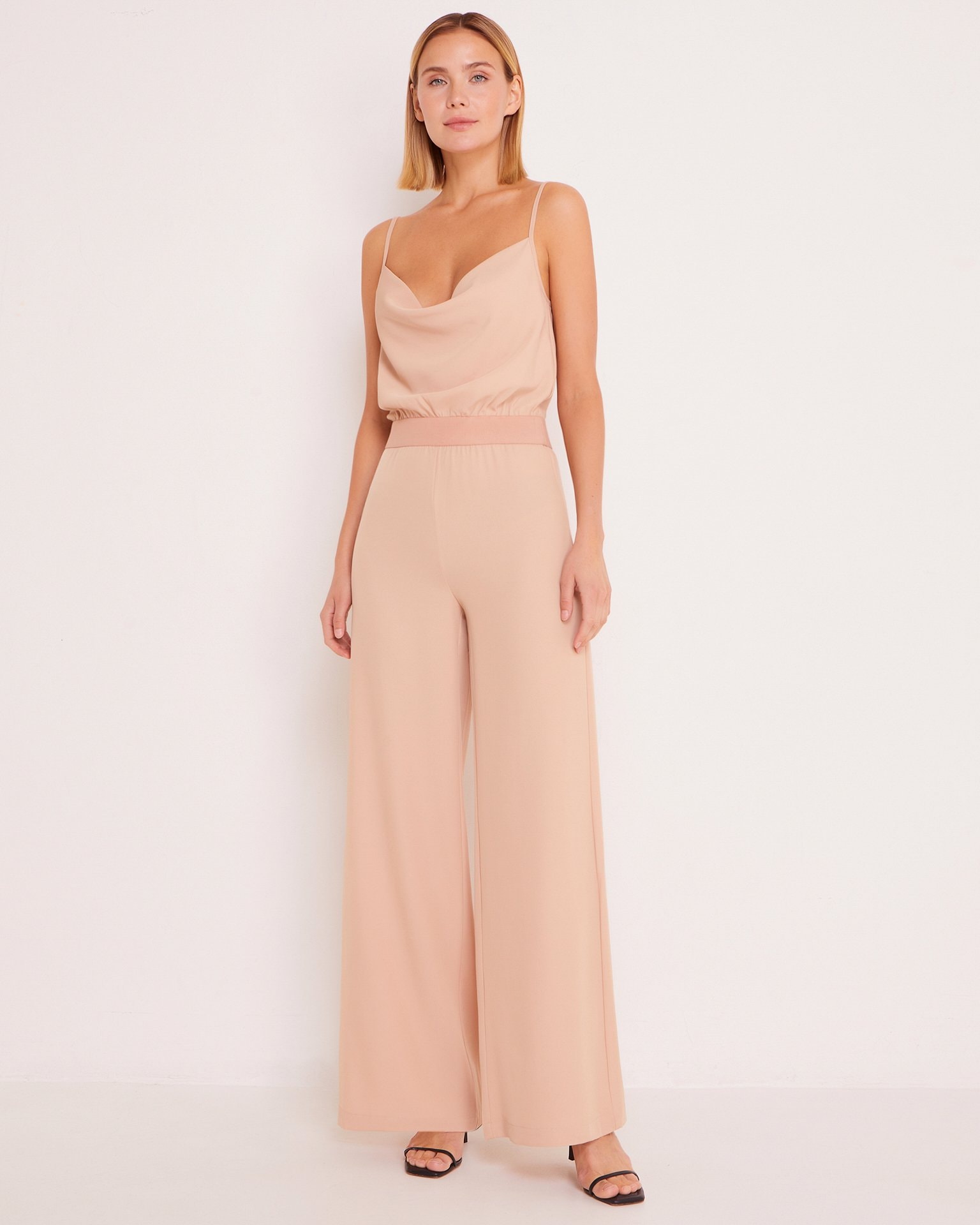 Loose-fit jumpsuit, Powder — photo 2
