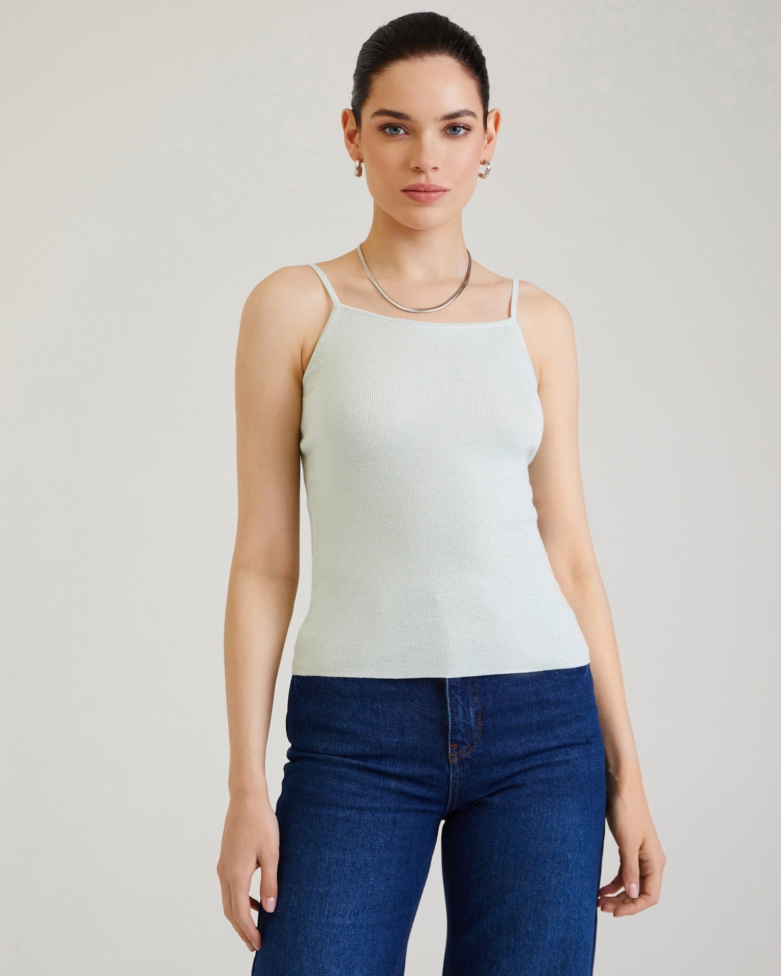 Straight-cut top, Mint — photo 5