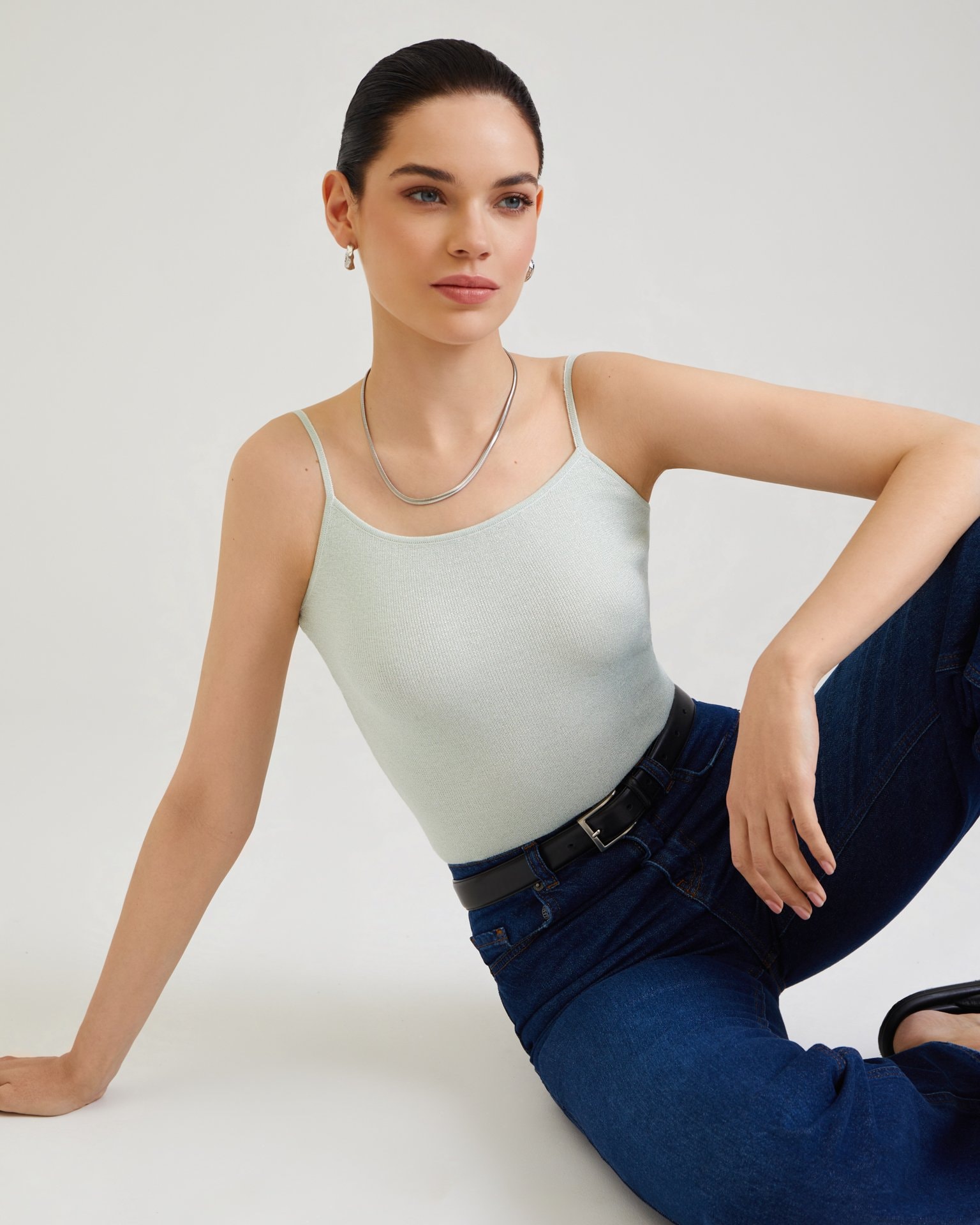 Straight-cut top, Mint — photo 2