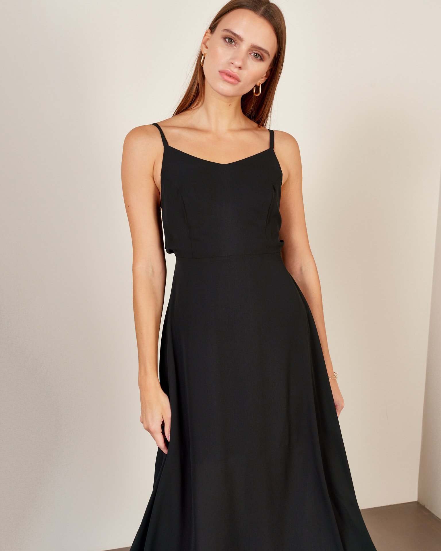 Slip-style dress, Black — photo 4