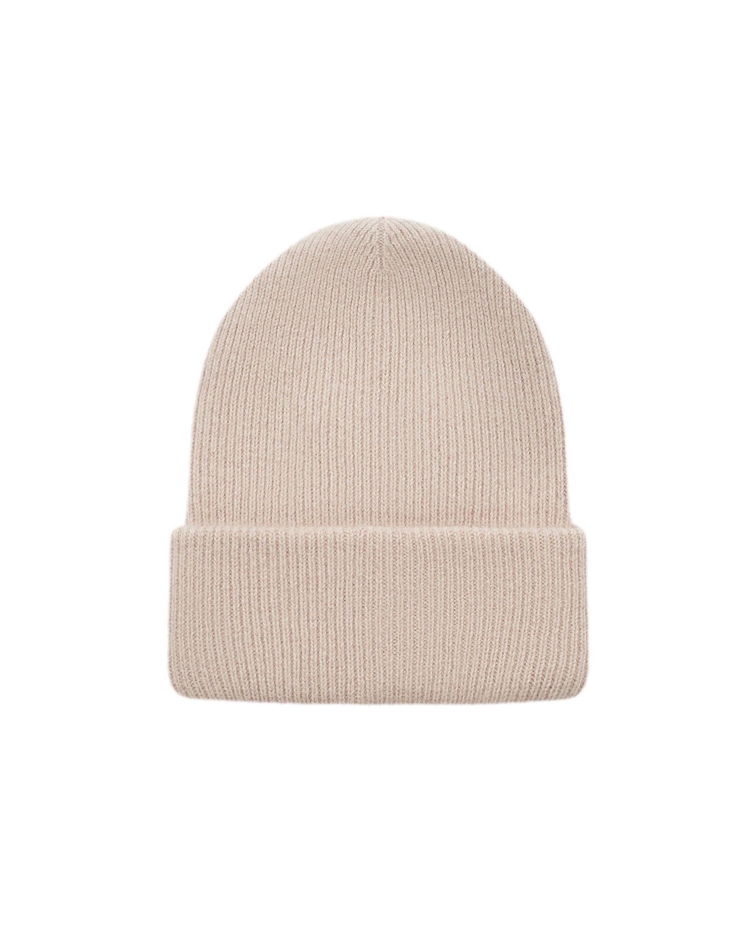 Ribbed knitted hat, Beige — photo 3